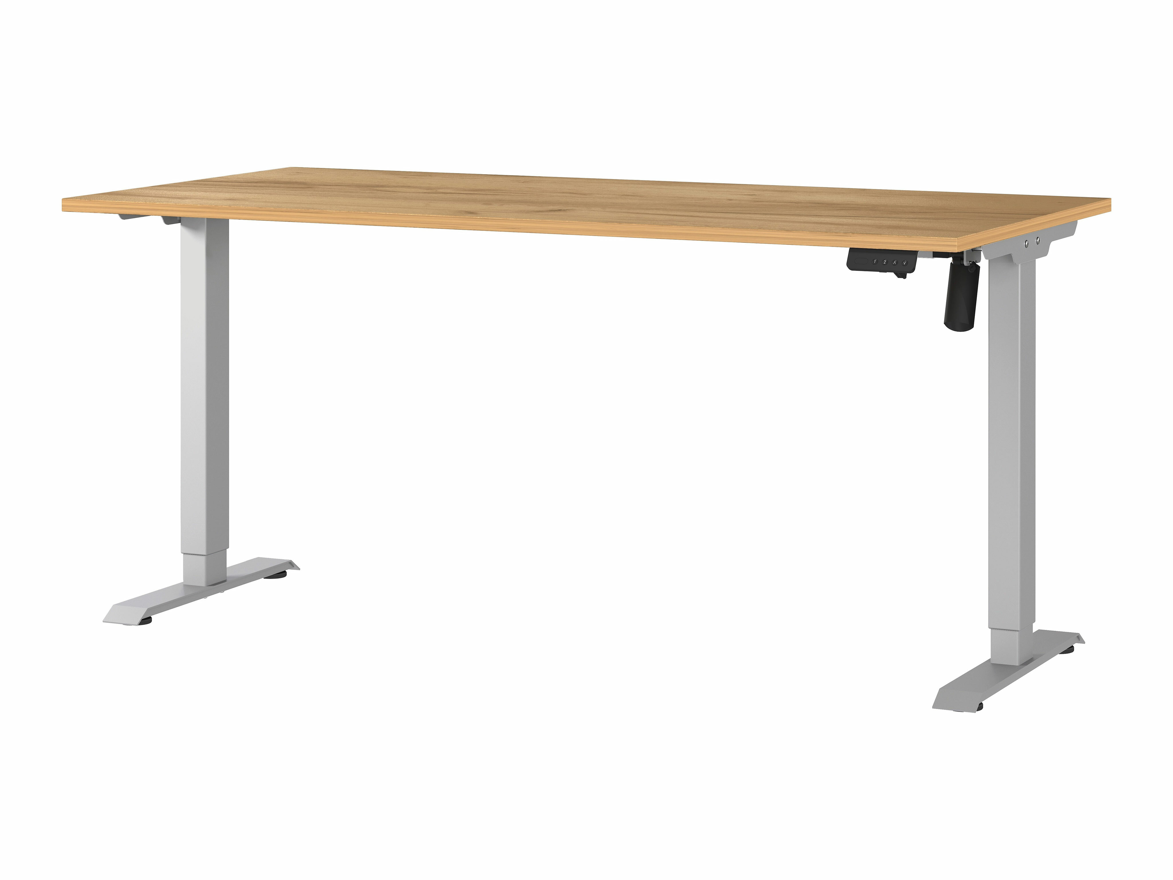 Рабочий стол с регулируемой высотой Lartesi 117 (Navarra дуб + Серебряный)
