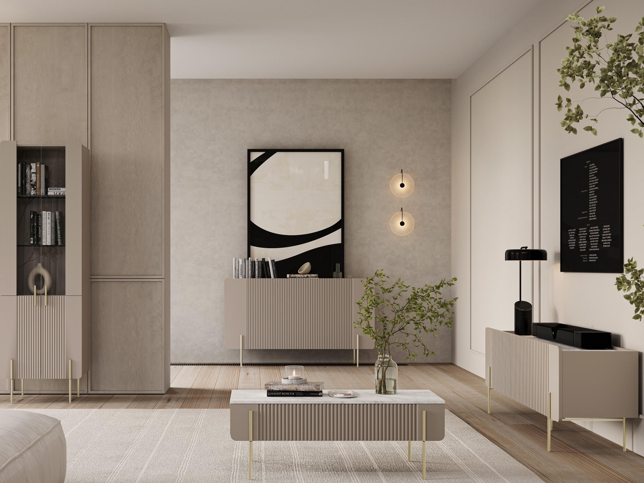 Skapis Etrvero 101 (Kašmirs + Balts marmors)