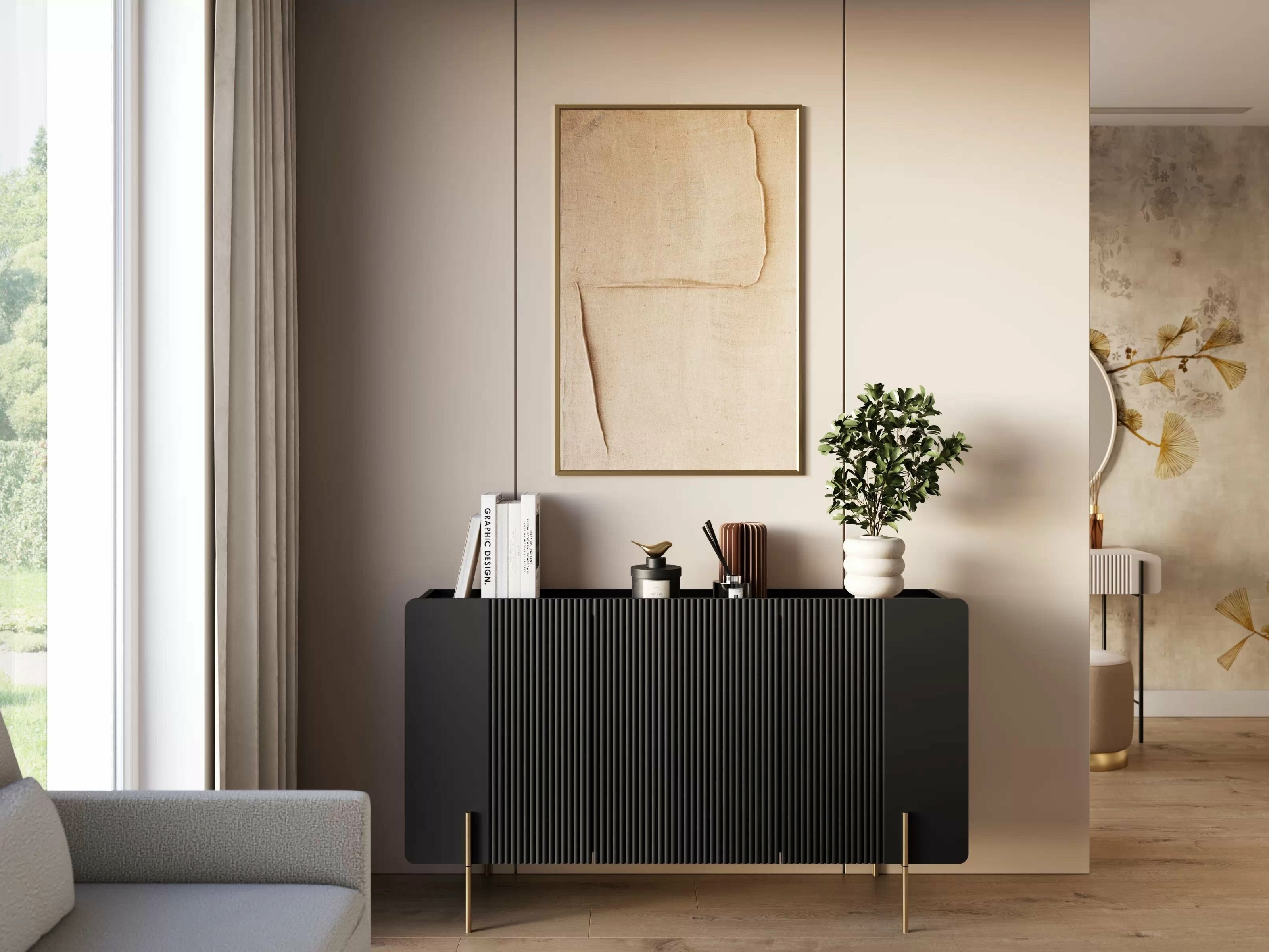 Skapis Etrvero 101 (Melns)