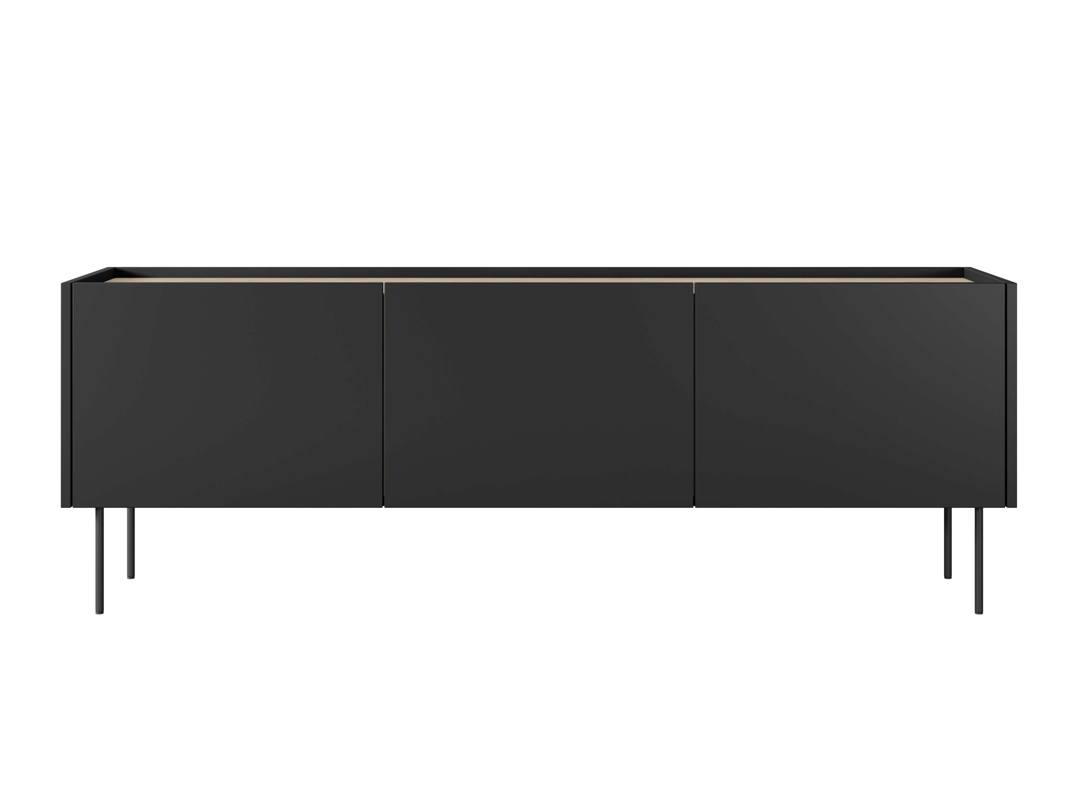 TV galds Tivdala 106 (Matēts melns + Ozols)