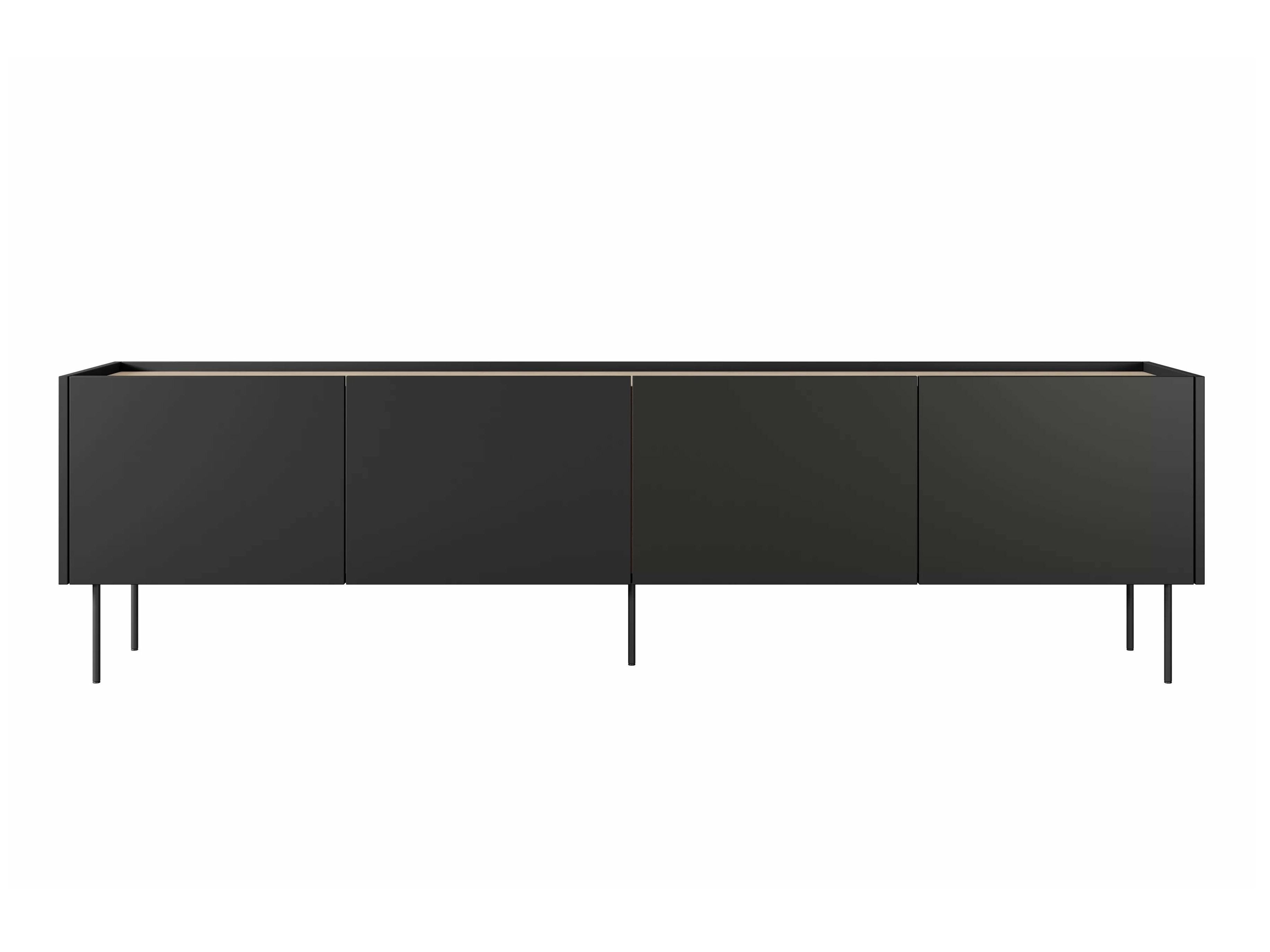 TV galds Tivdala 107 (Matēts melns + Ozols)