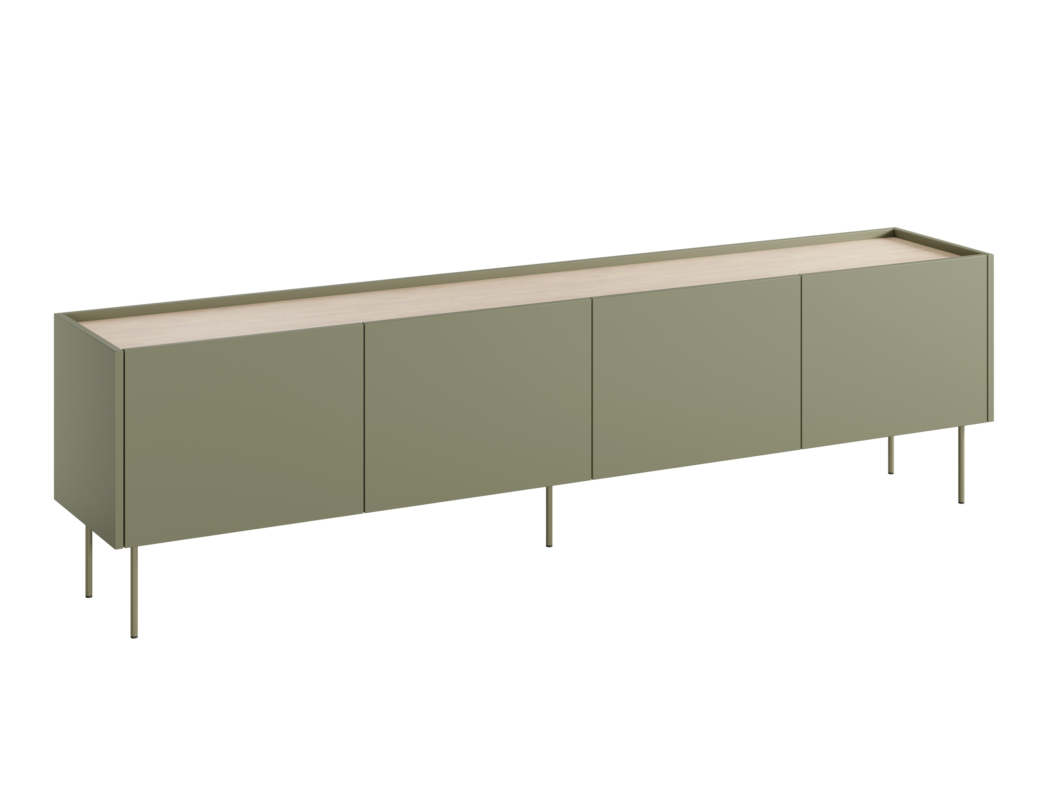 TV galds Tivdala 107 (Matēts zaļš + Ozols)