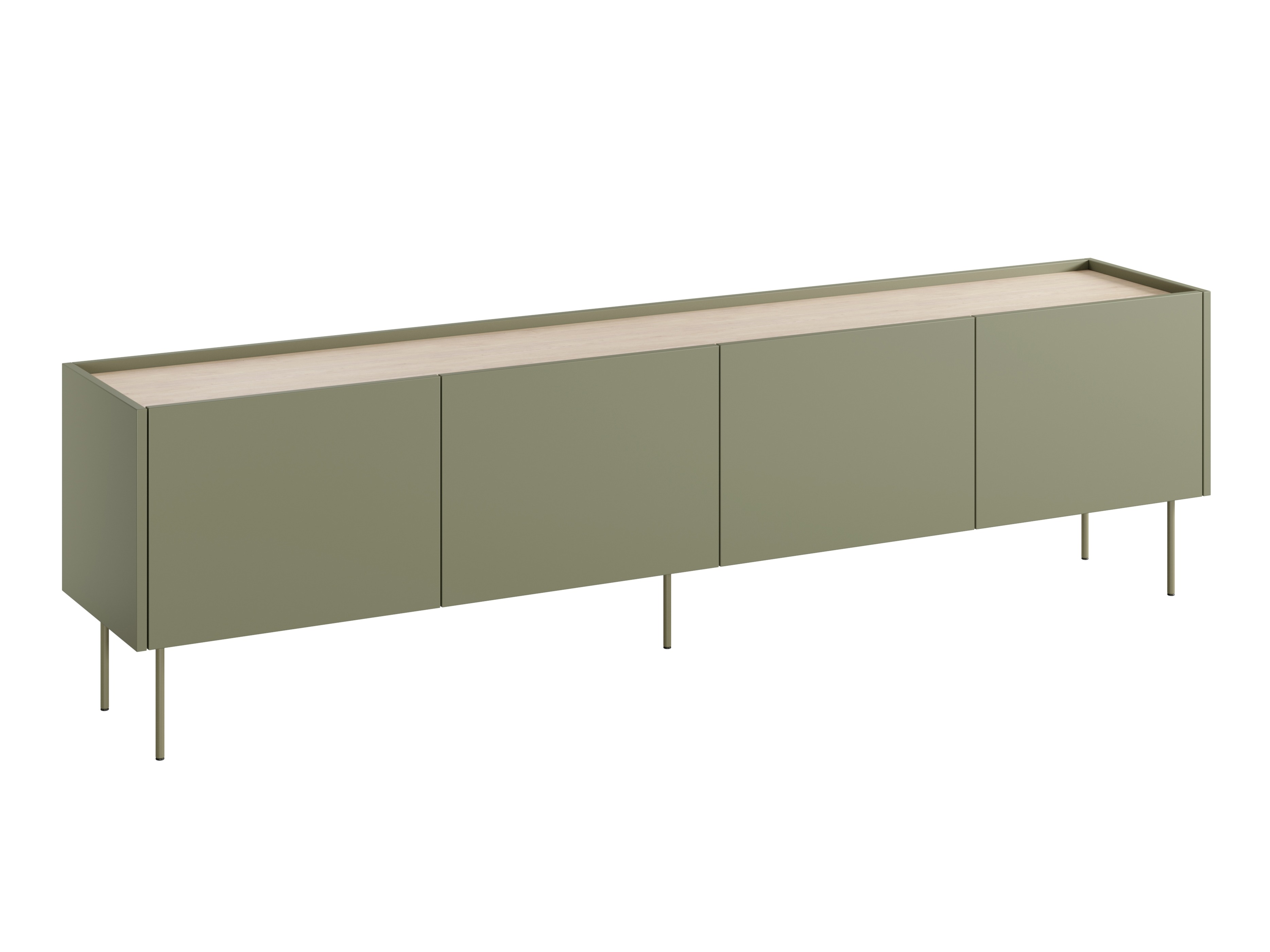 TV galds Tivdala 107 (Matēts zaļš + Ozols)