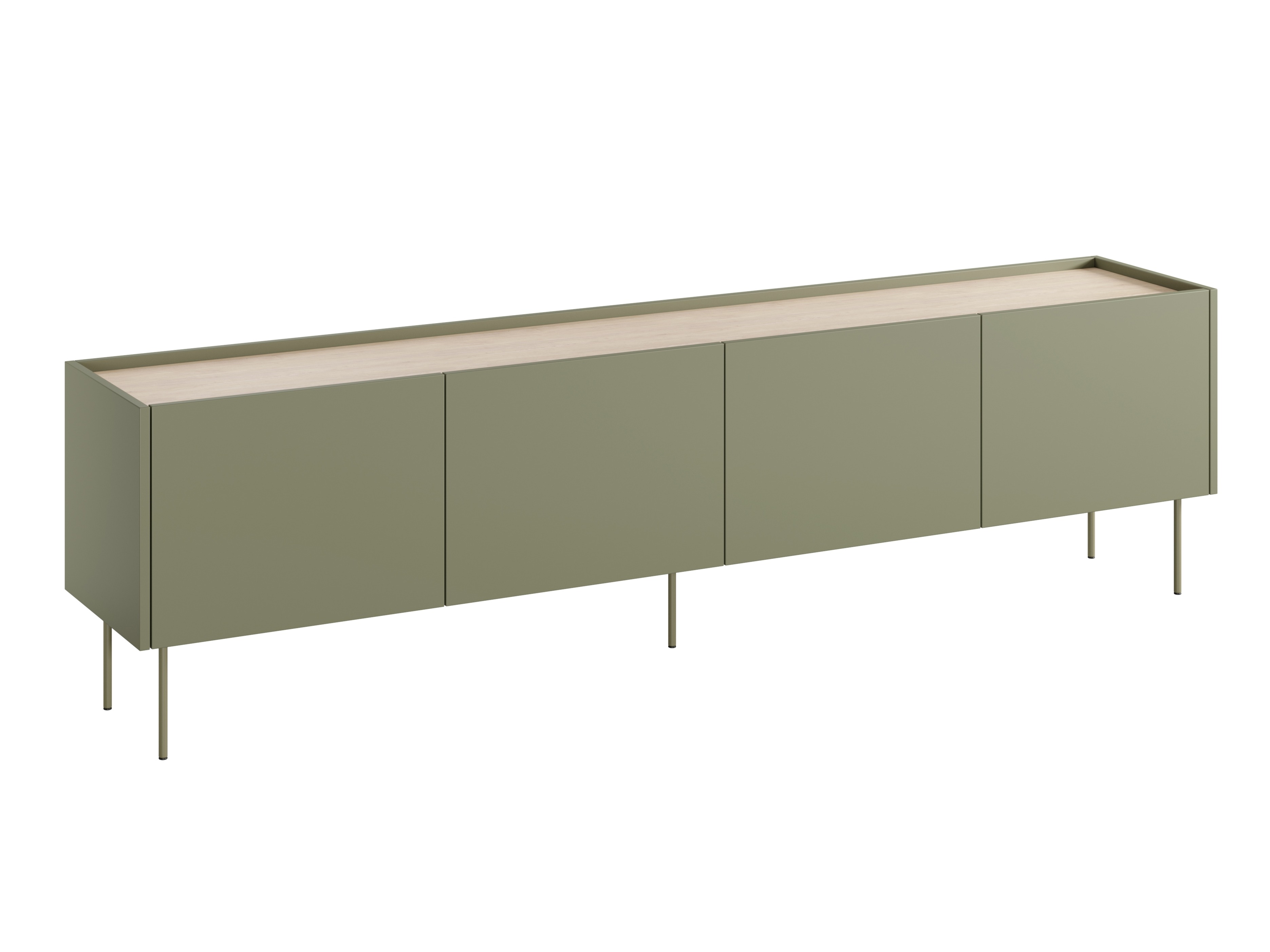 TV galds Tivdala 107 (Matēts zaļš + Ozols)