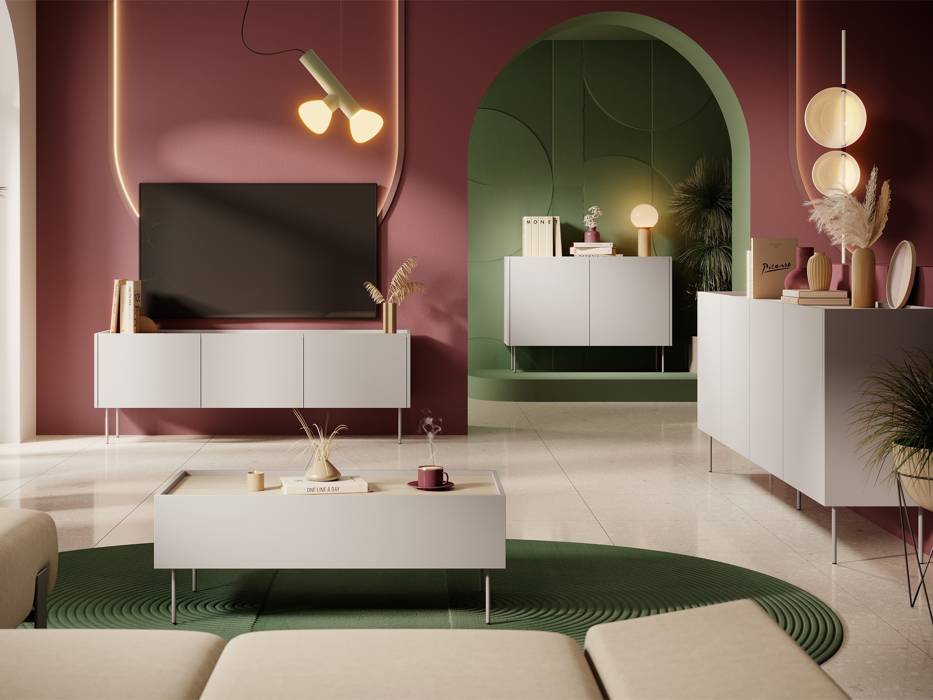 Журнальный столик Tivdala 108 (Дуб + Кашемир)