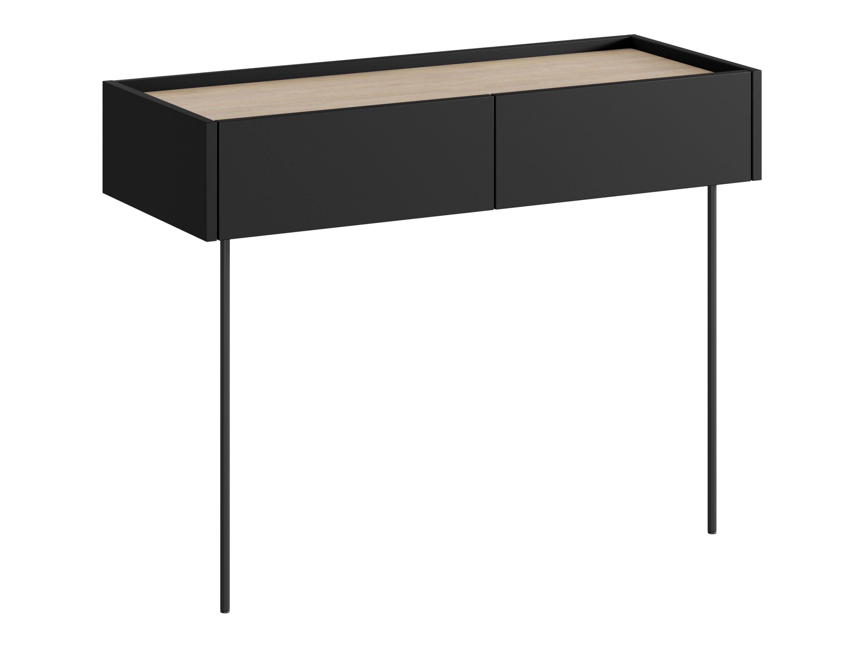 Konsole Tivdala 110 (Ozols + Matēts melns)