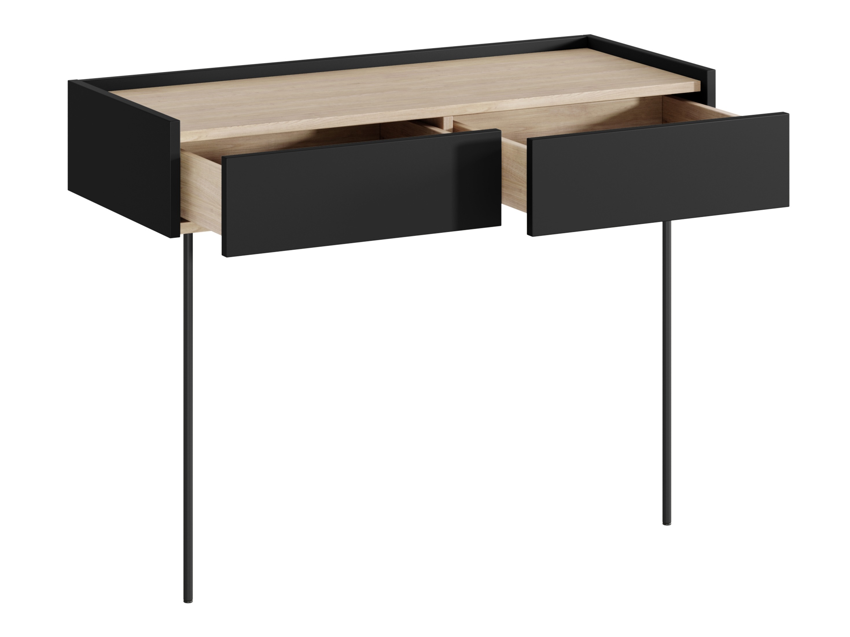 Konsole Tivdala 110 (Ozols + Matēts melns)