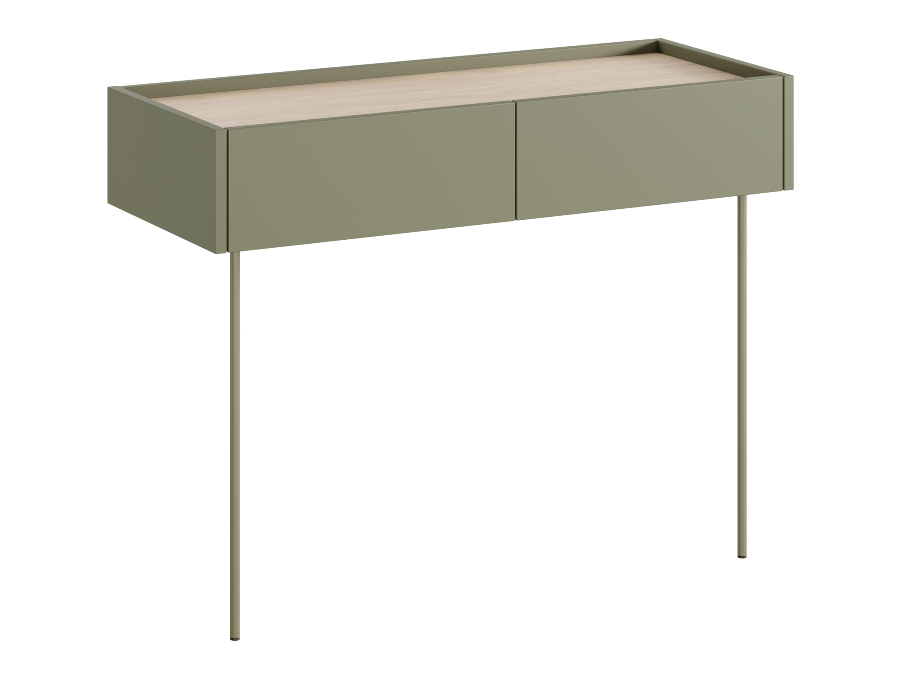 Konsole Tivdala 110 (Ozols + Matēts zaļš)