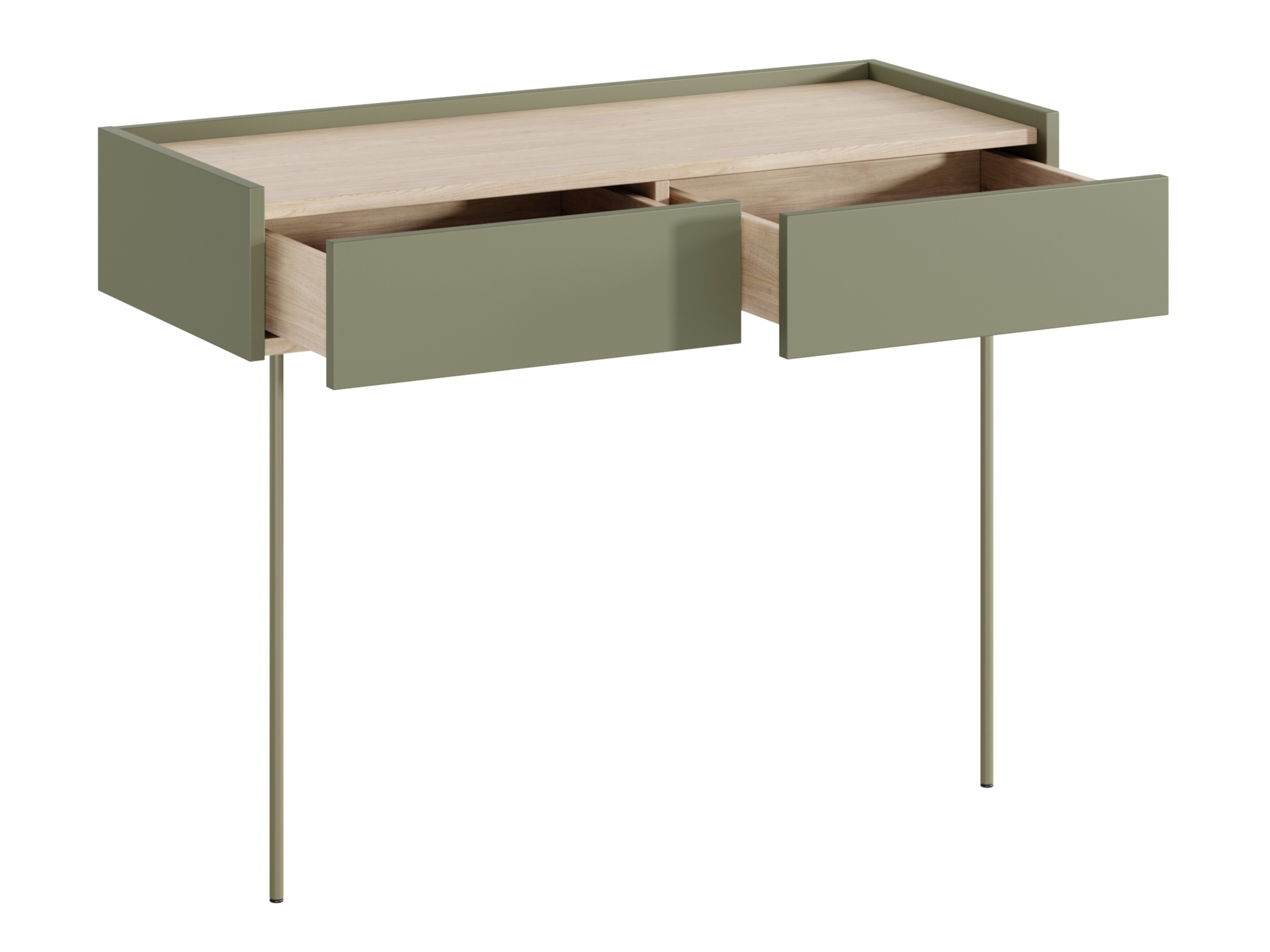 Konsole Tivdala 110 (Ozols + Matēts zaļš)