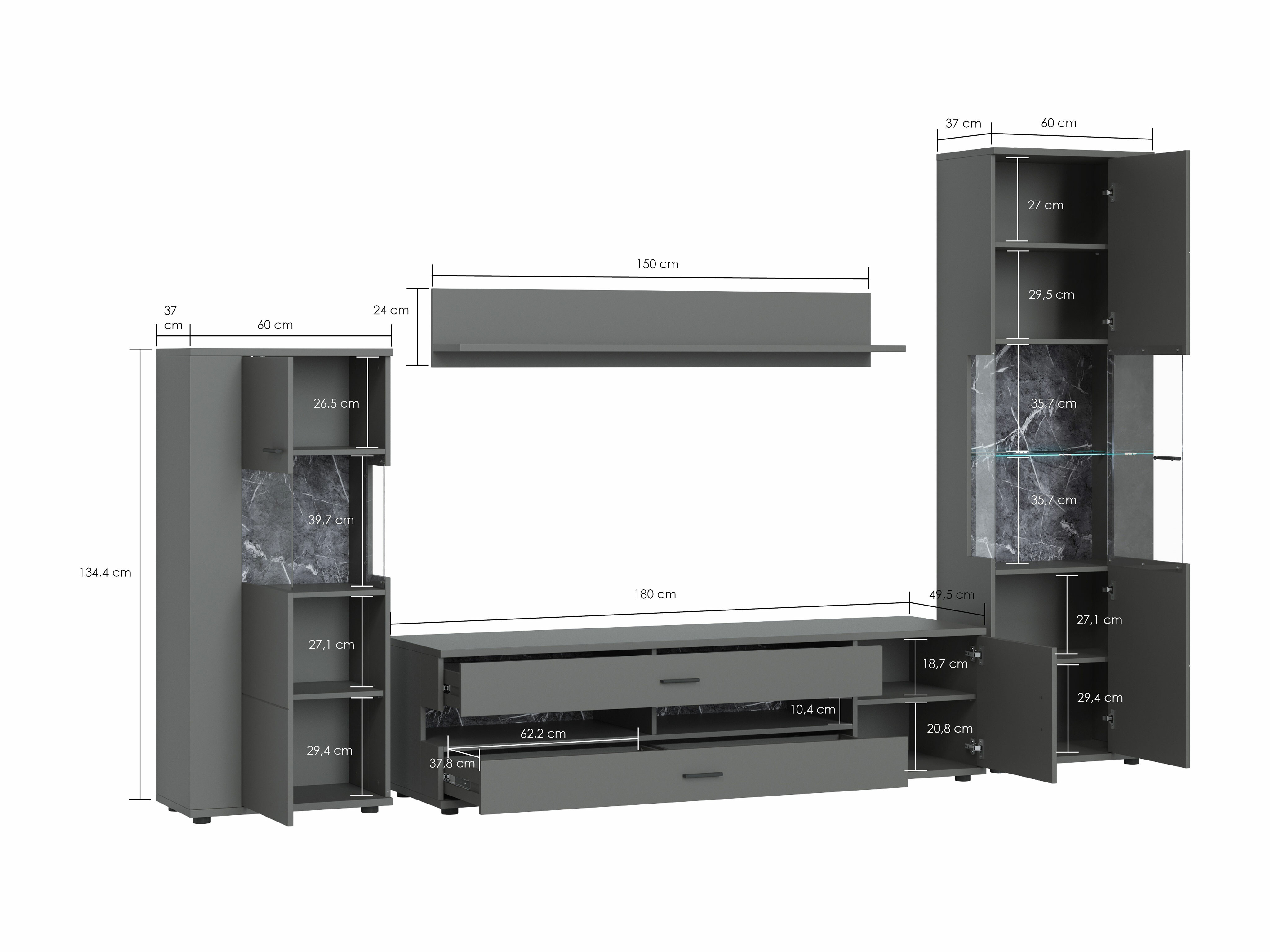 Набор для гостиной Ontario 161 (Графит)