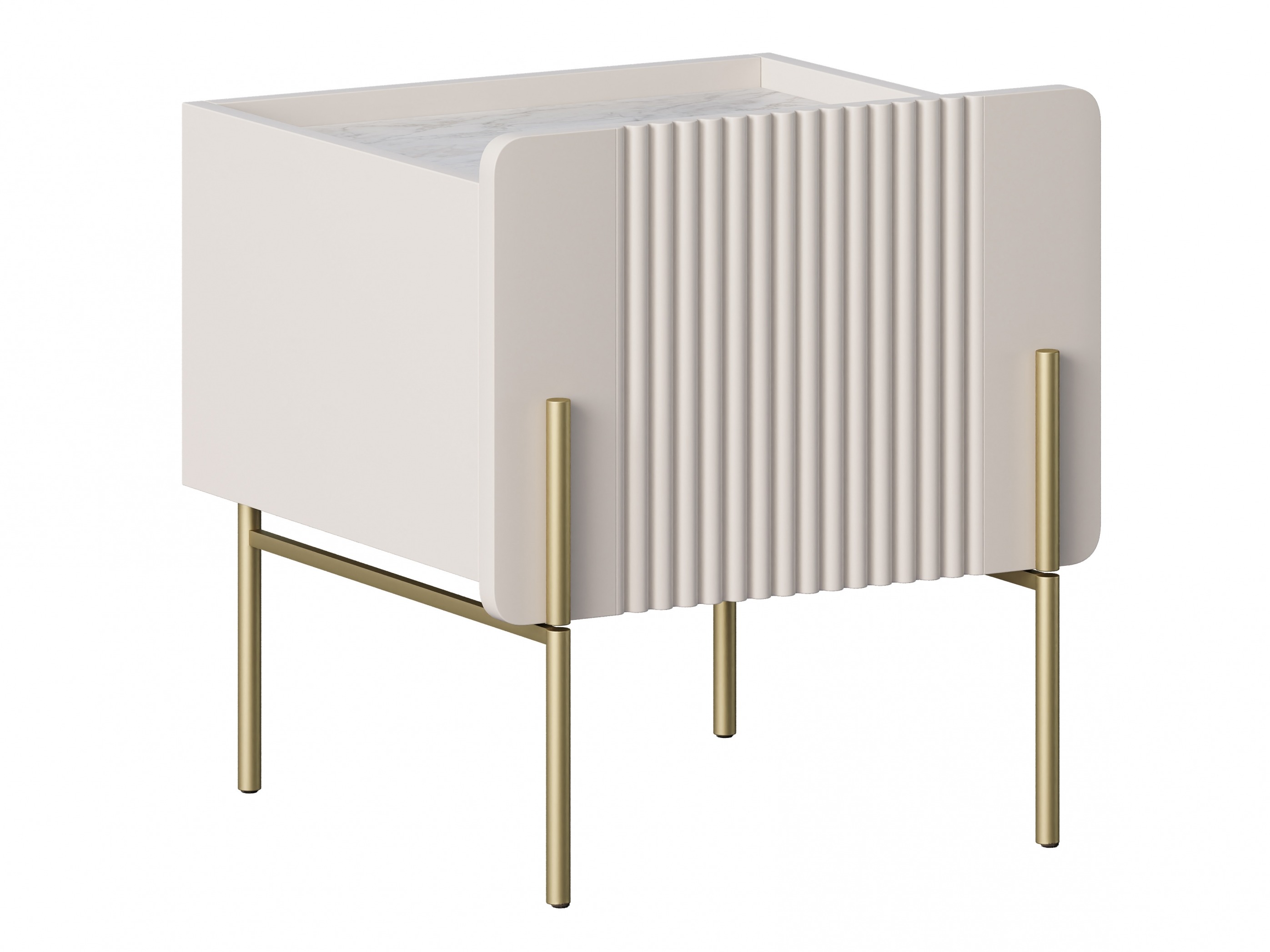 Naktsgaldiņš Etrvero 104 (Kašmirs + Balts marmors)