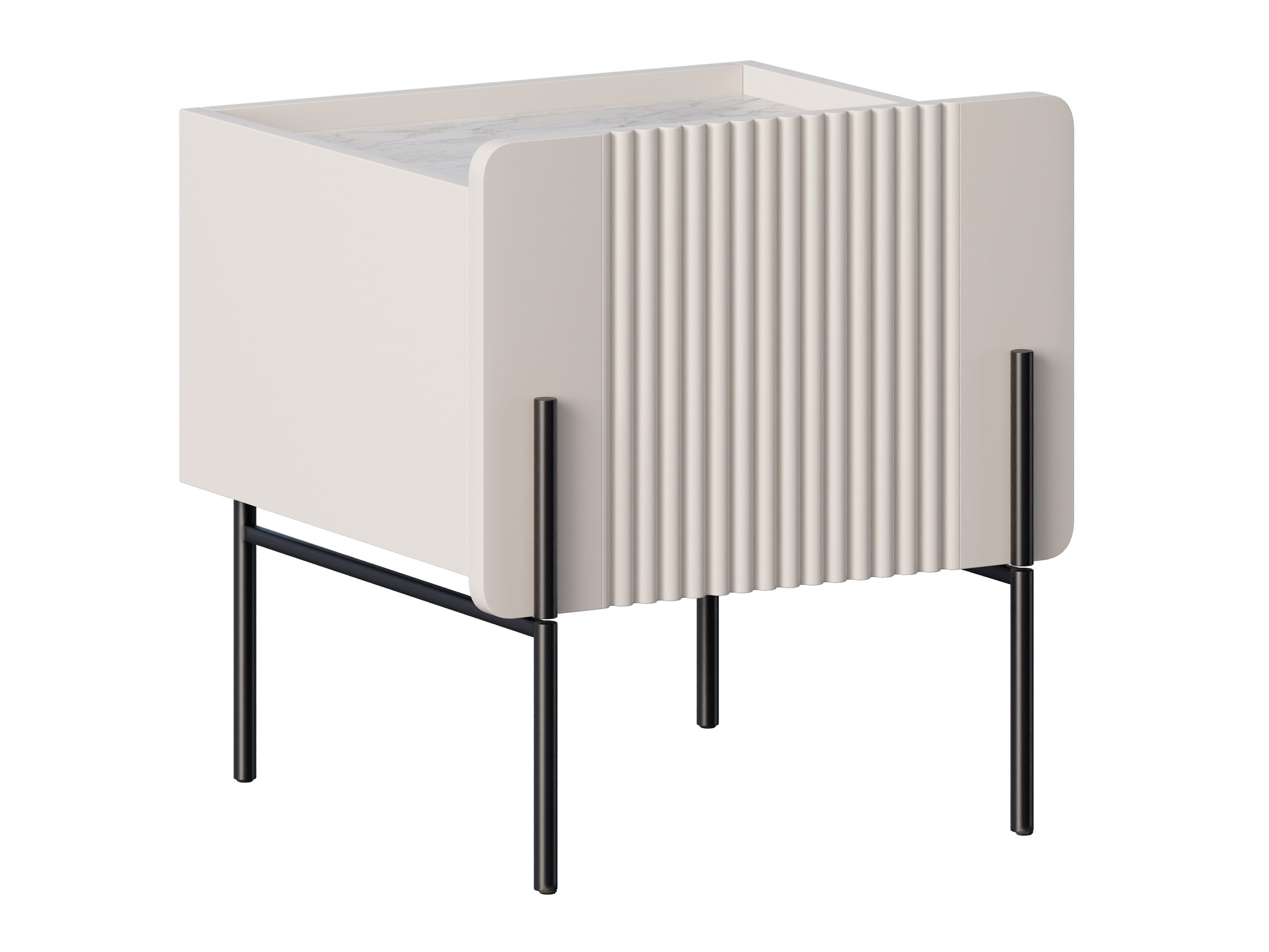 Прикроватная тумбочка Etrvero 104 (Кашемир + Белый мрамор)