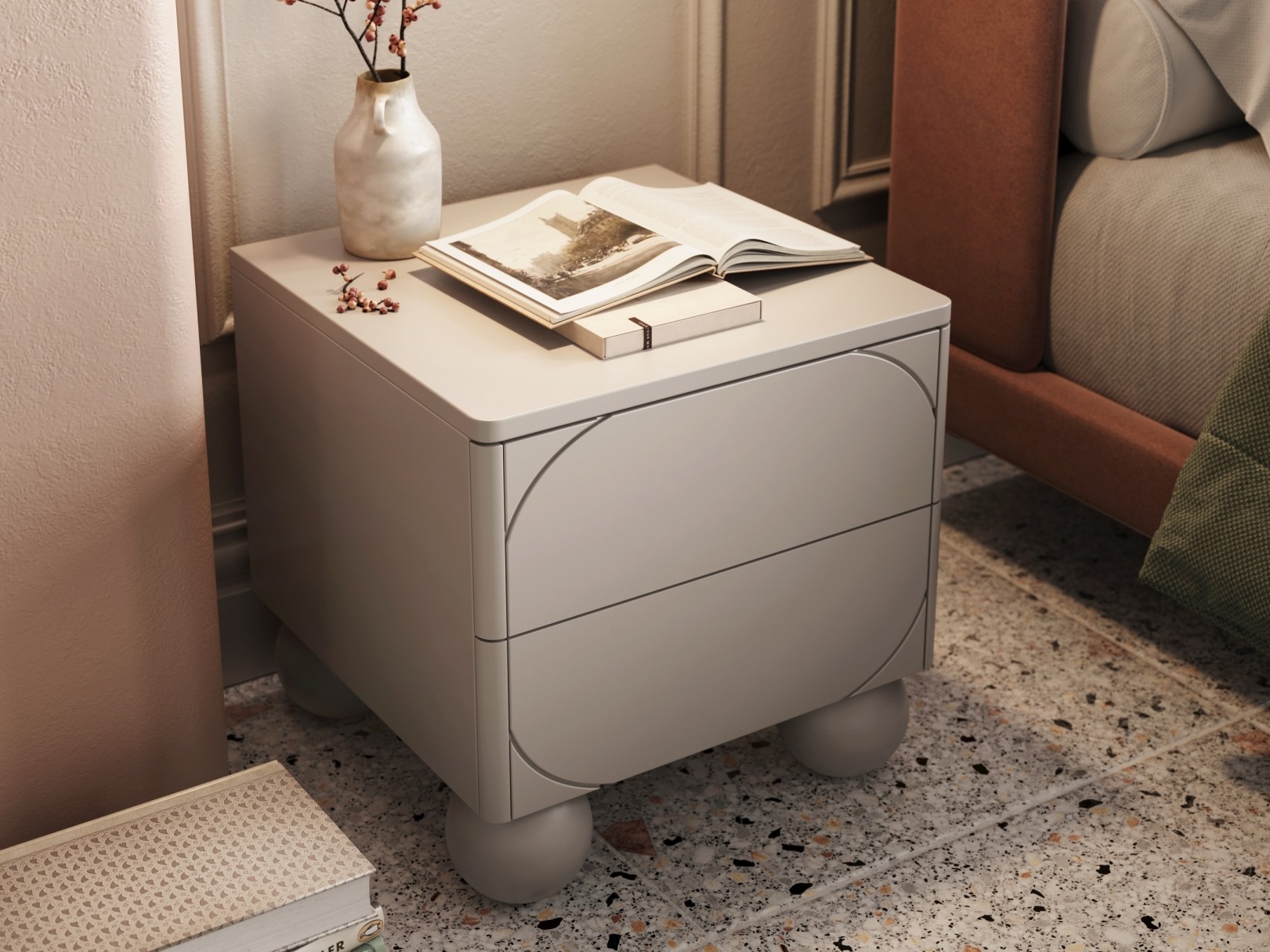 Прикроватная тумбочка Vencali 106 (Кашемир)