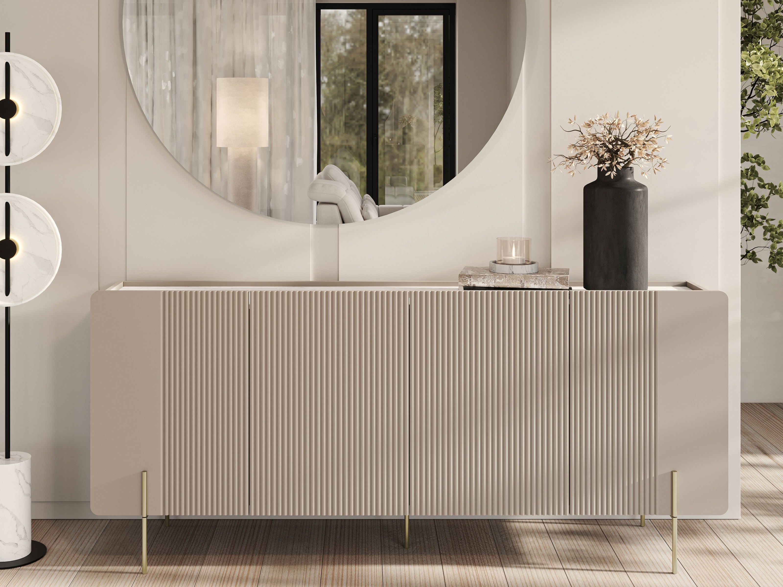 Шкафчик Etrvero 105 (Кашемир + Белый мрамор)