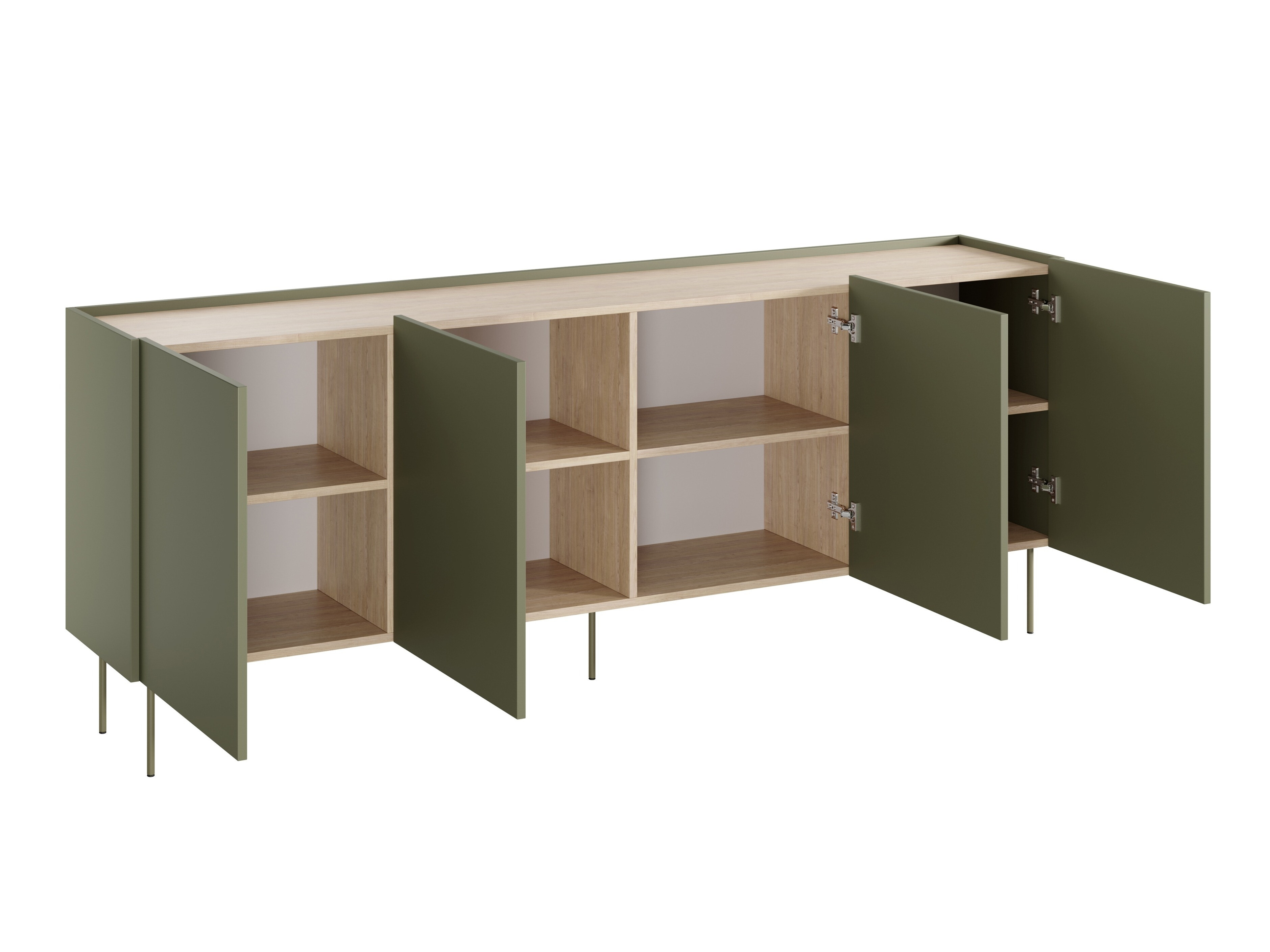 Skapis Tivdala 105 (Ozols + Matēts zaļš)