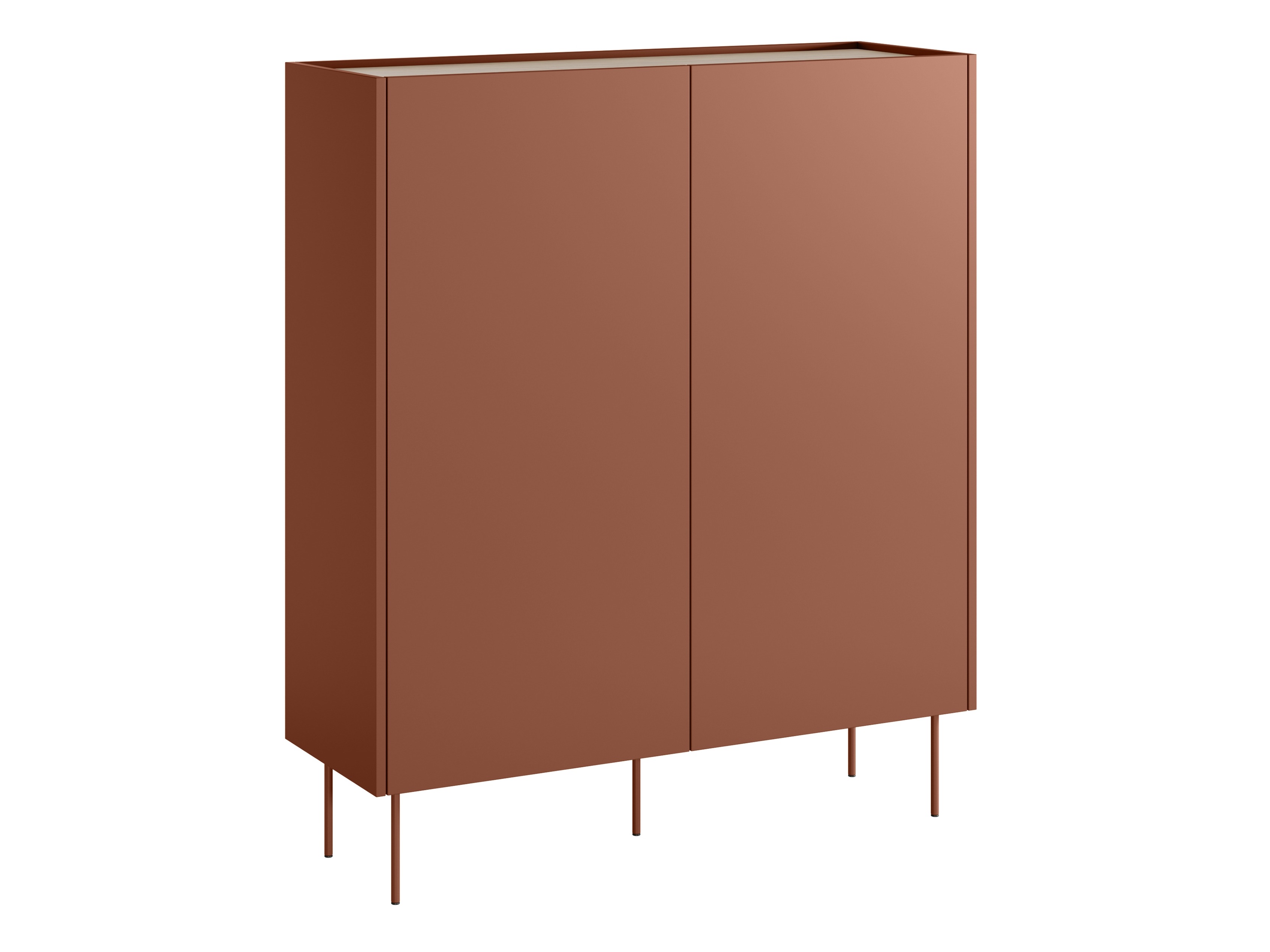 Стеллаж Tivdala 111 (Дуб + Матово-красный)