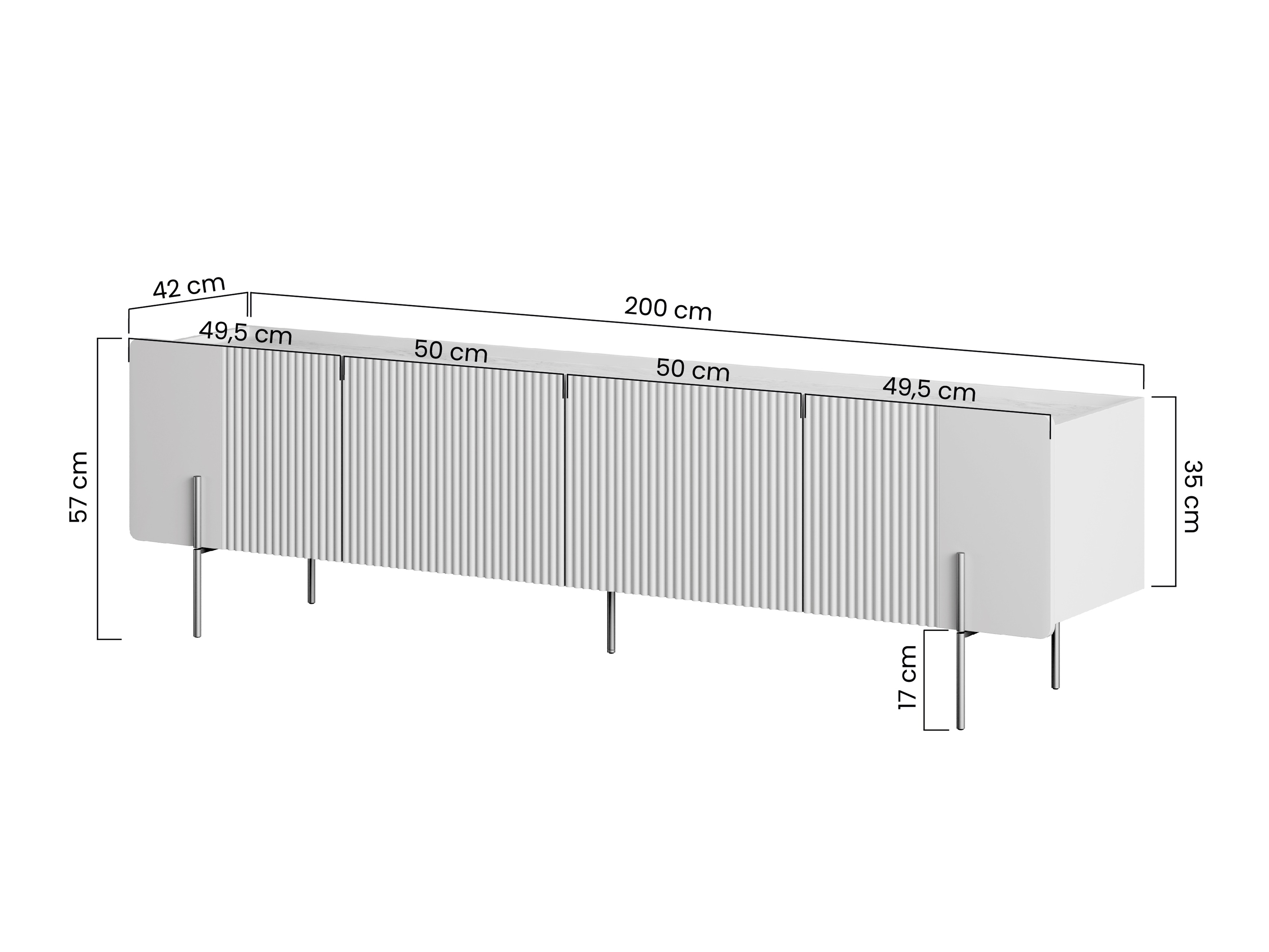 TV galds Etrvero 107 (Melns)