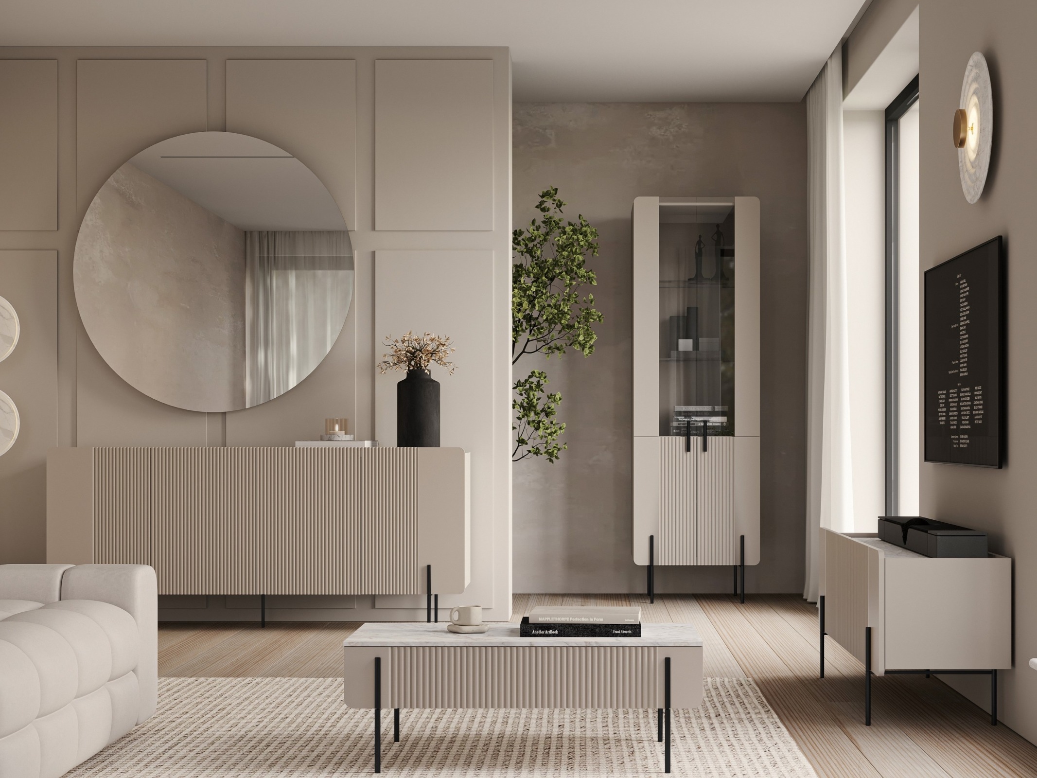 Журнальный столик Etrvero 106 (Кашемир + Белый мрамор)