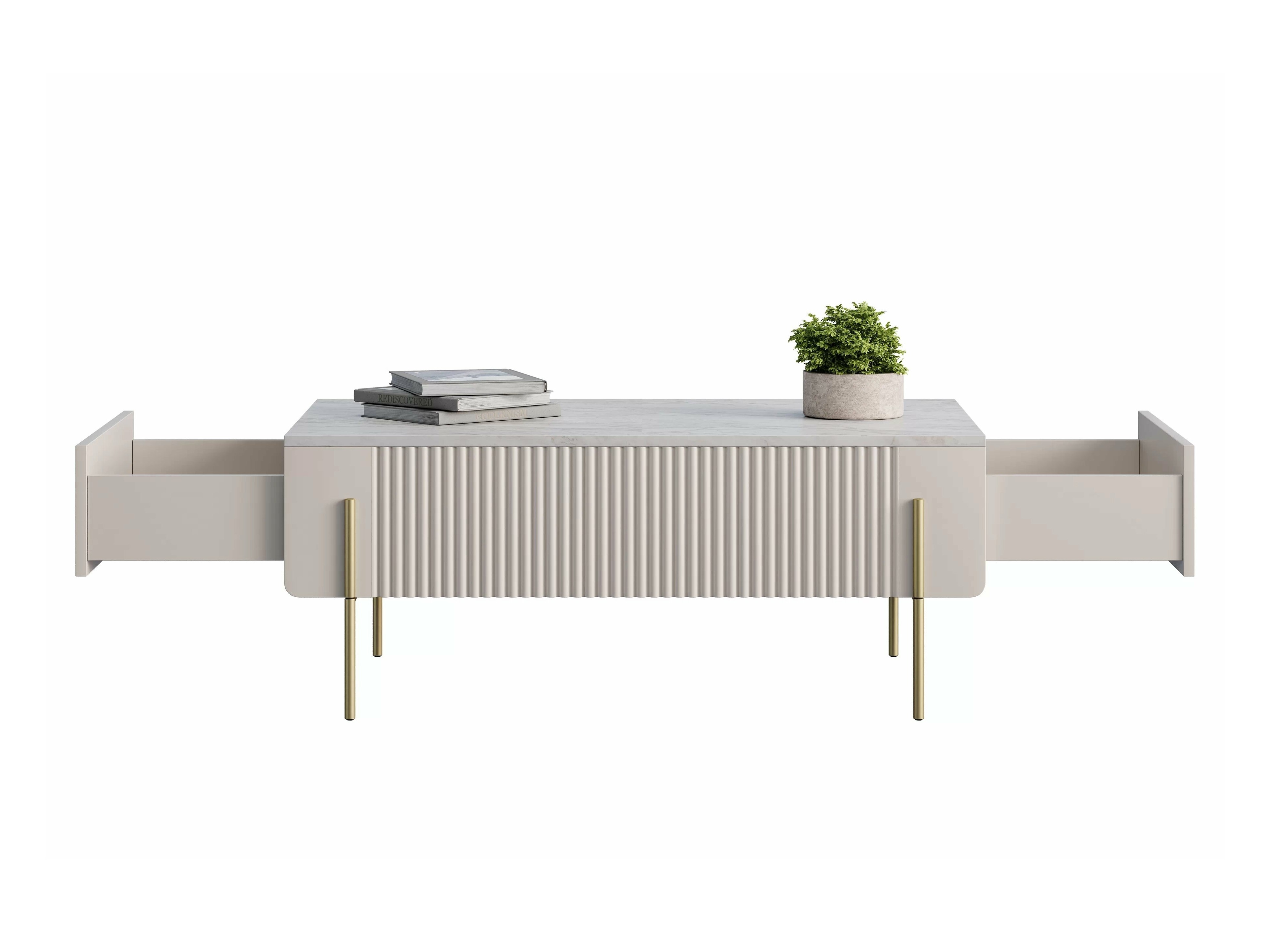 Žurnālu galdiņš Etrvero 106 (Kašmirs + Balts marmors)