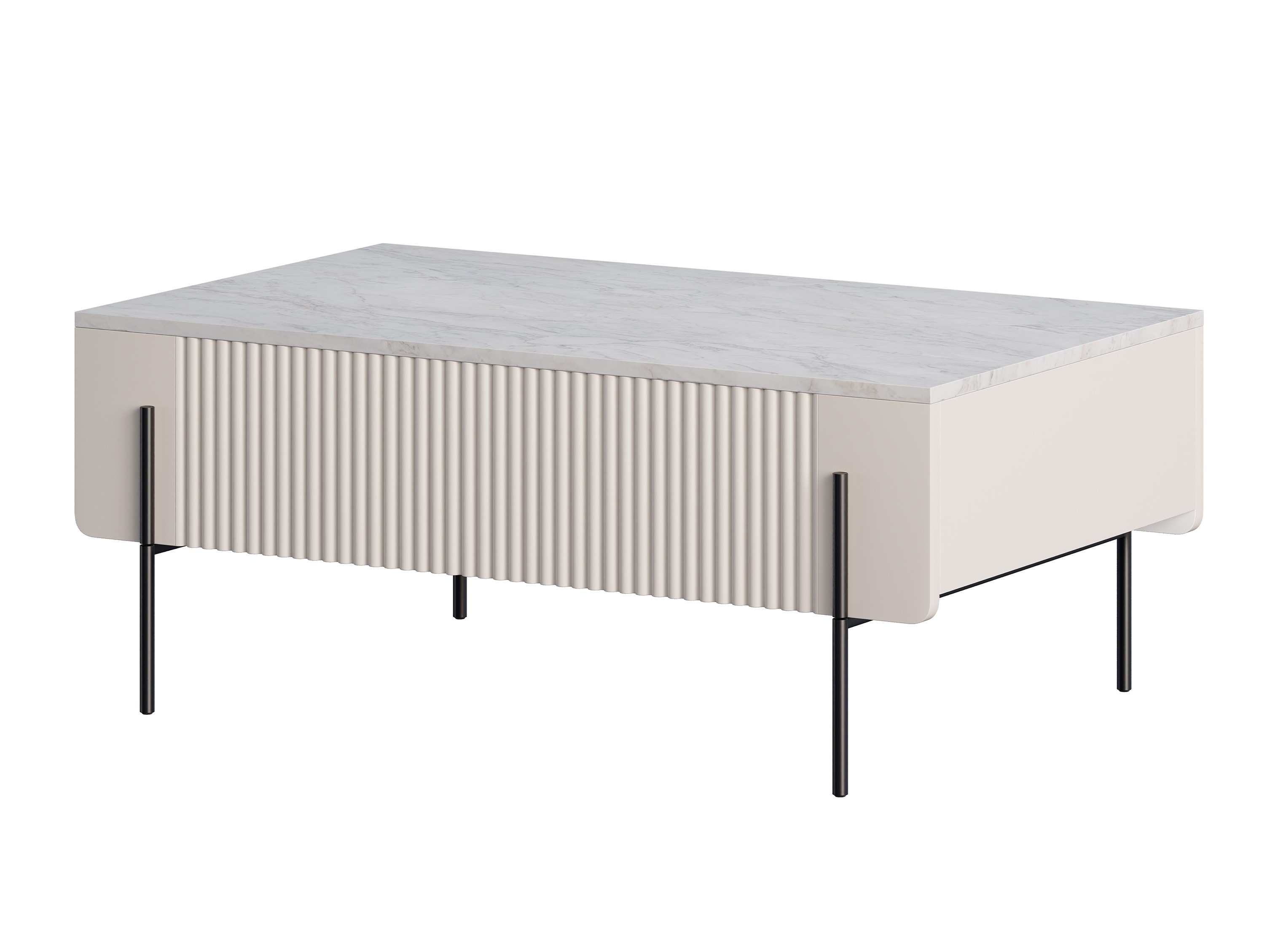 Žurnālu galdiņš Etrvero 106 (Kašmirs + Balts marmors)