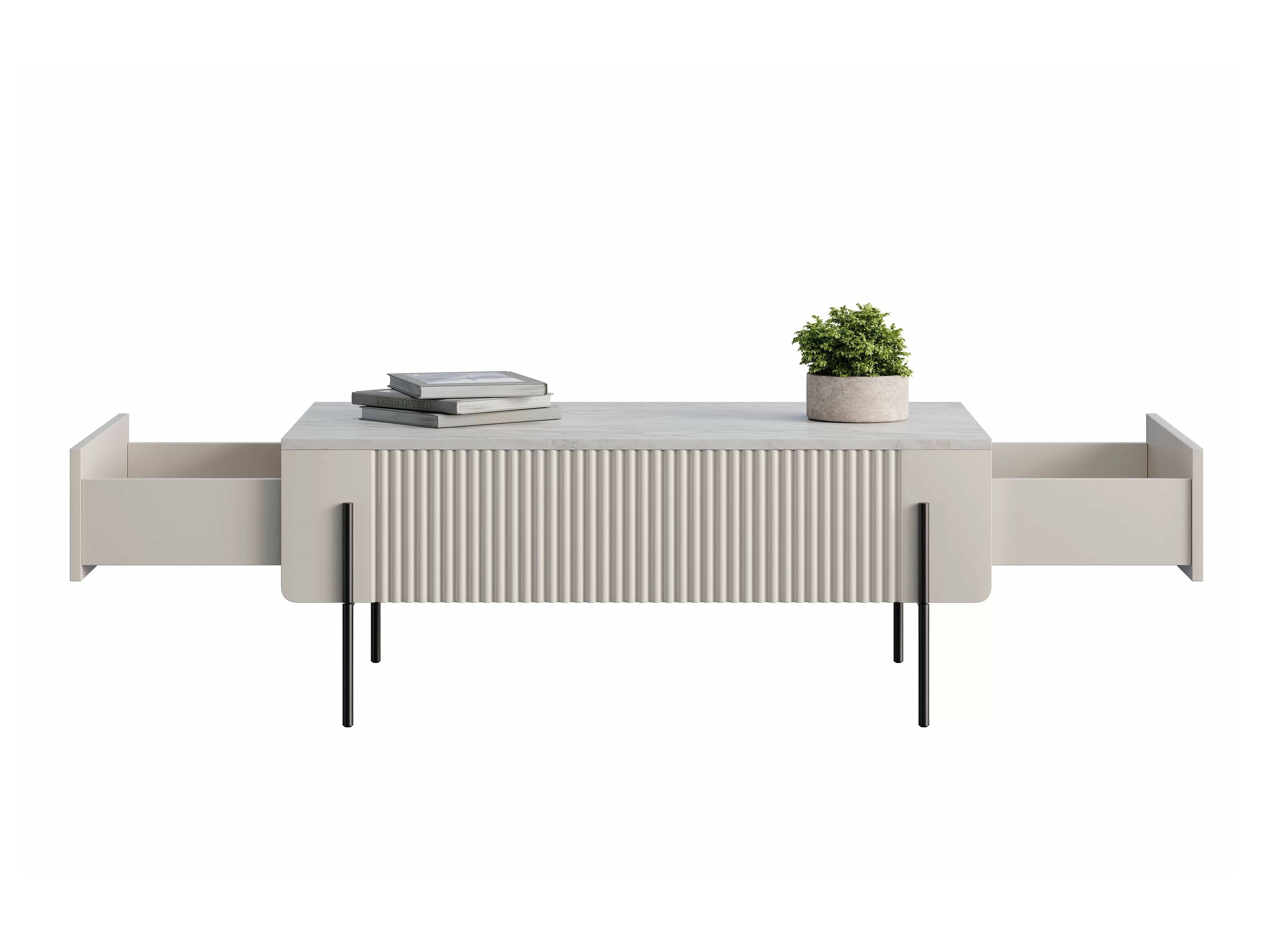 Žurnālu galdiņš Etrvero 106 (Kašmirs + Balts marmors)