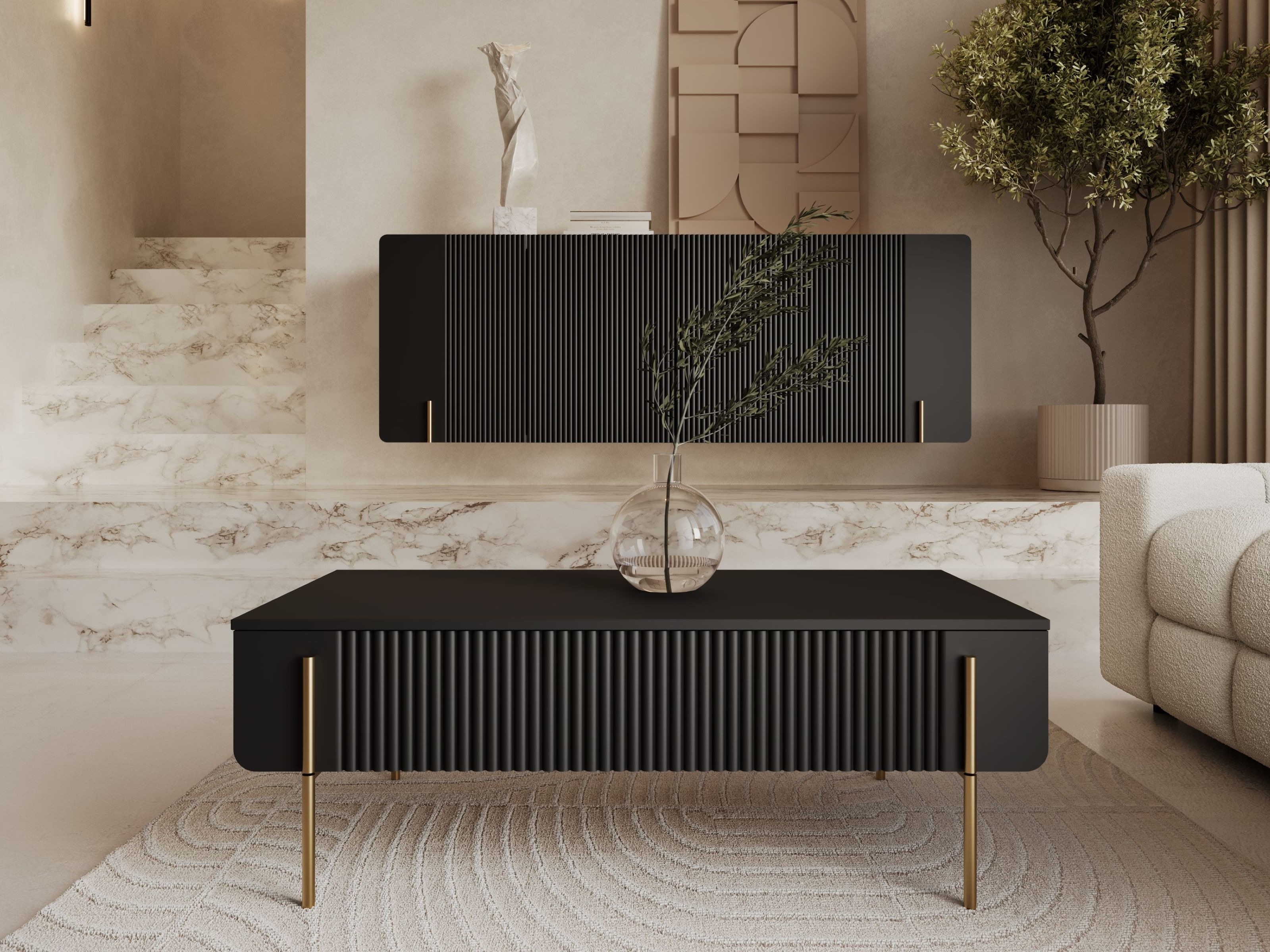 Žurnālu galdiņš Etrvero 106 (Melns)