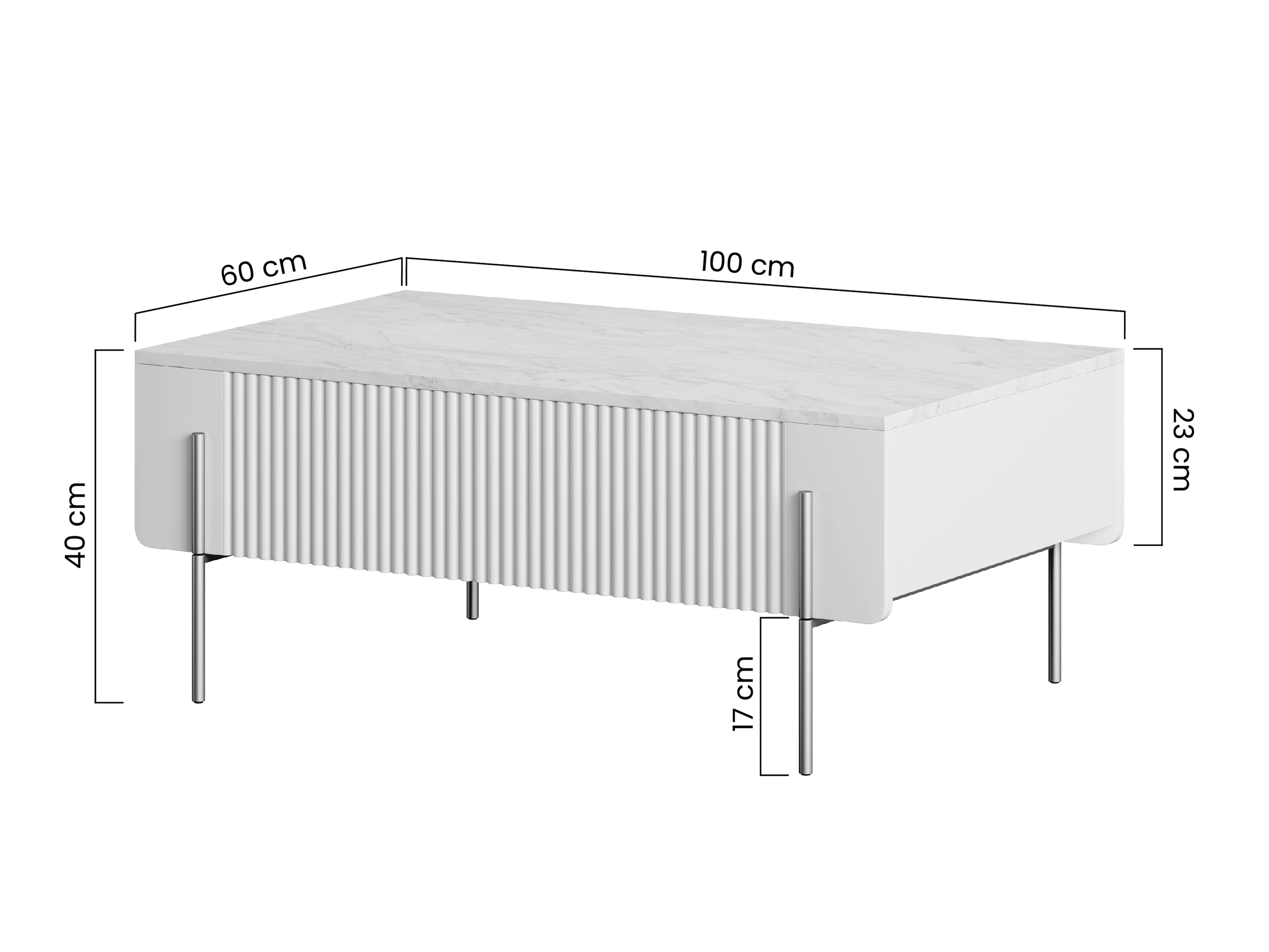 Žurnālu galdiņš Etrvero 106 (Melns)