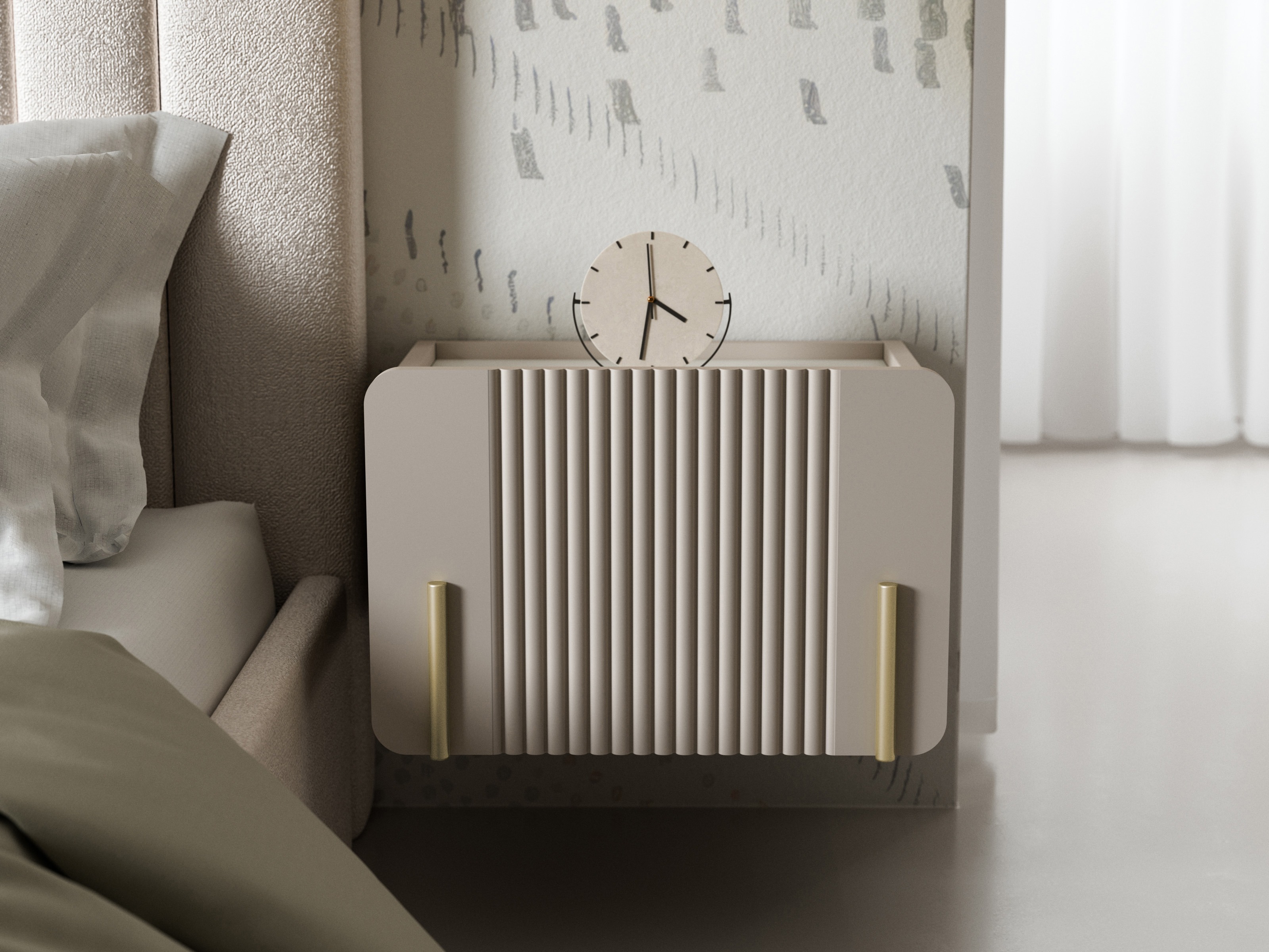 Naktsgaldiņš Etrvero 108 (Kašmirs + Balts marmors)