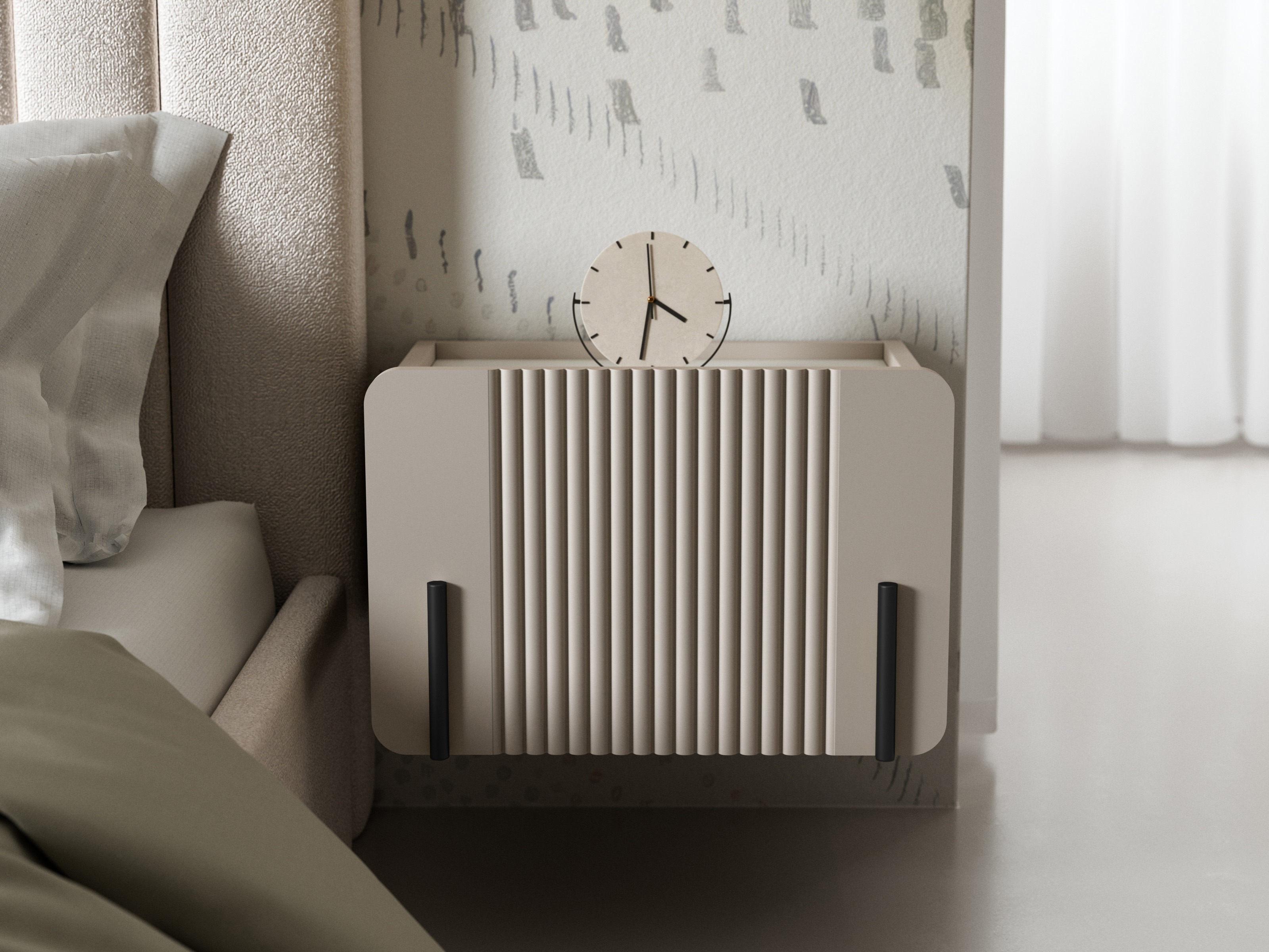 Naktsgaldiņš Etrvero 108 (Kašmirs + Balts marmors)