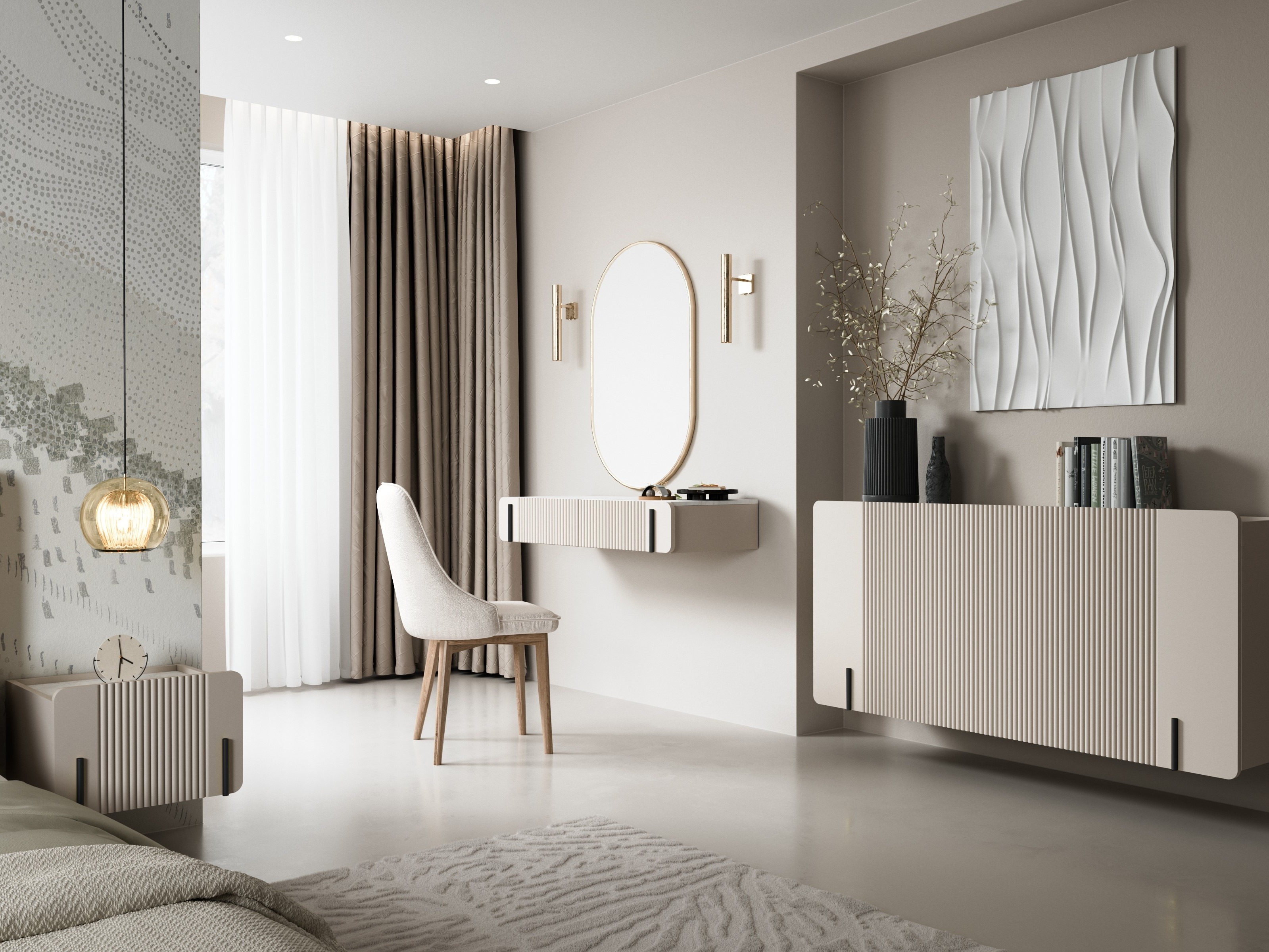 Naktsgaldiņš Etrvero 108 (Kašmirs + Balts marmors)