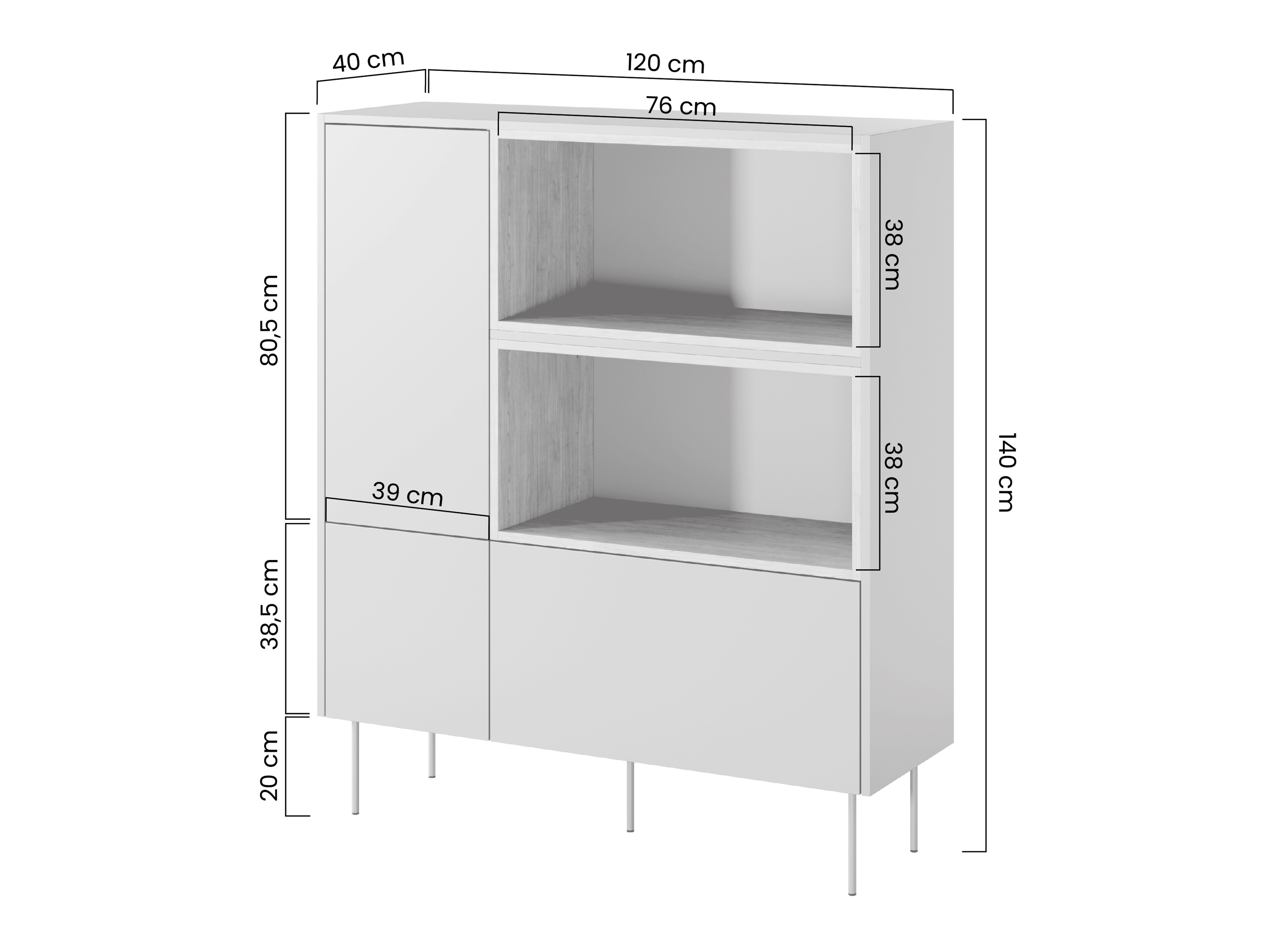 Plaukts Tivdala 112 (Ozols + Kašmirs)