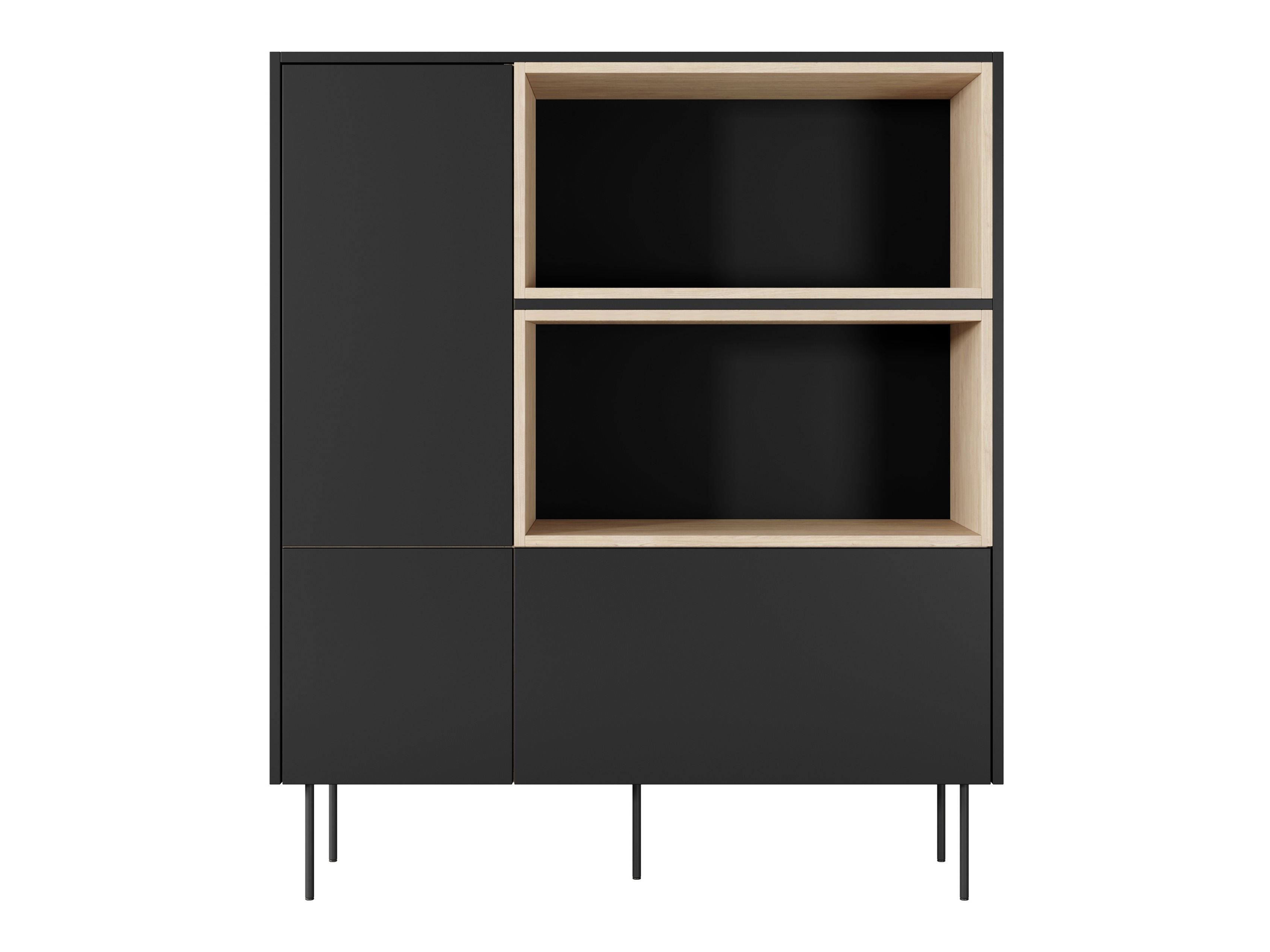 Plaukts Tivdala 112 (Ozols + Matēts melns)