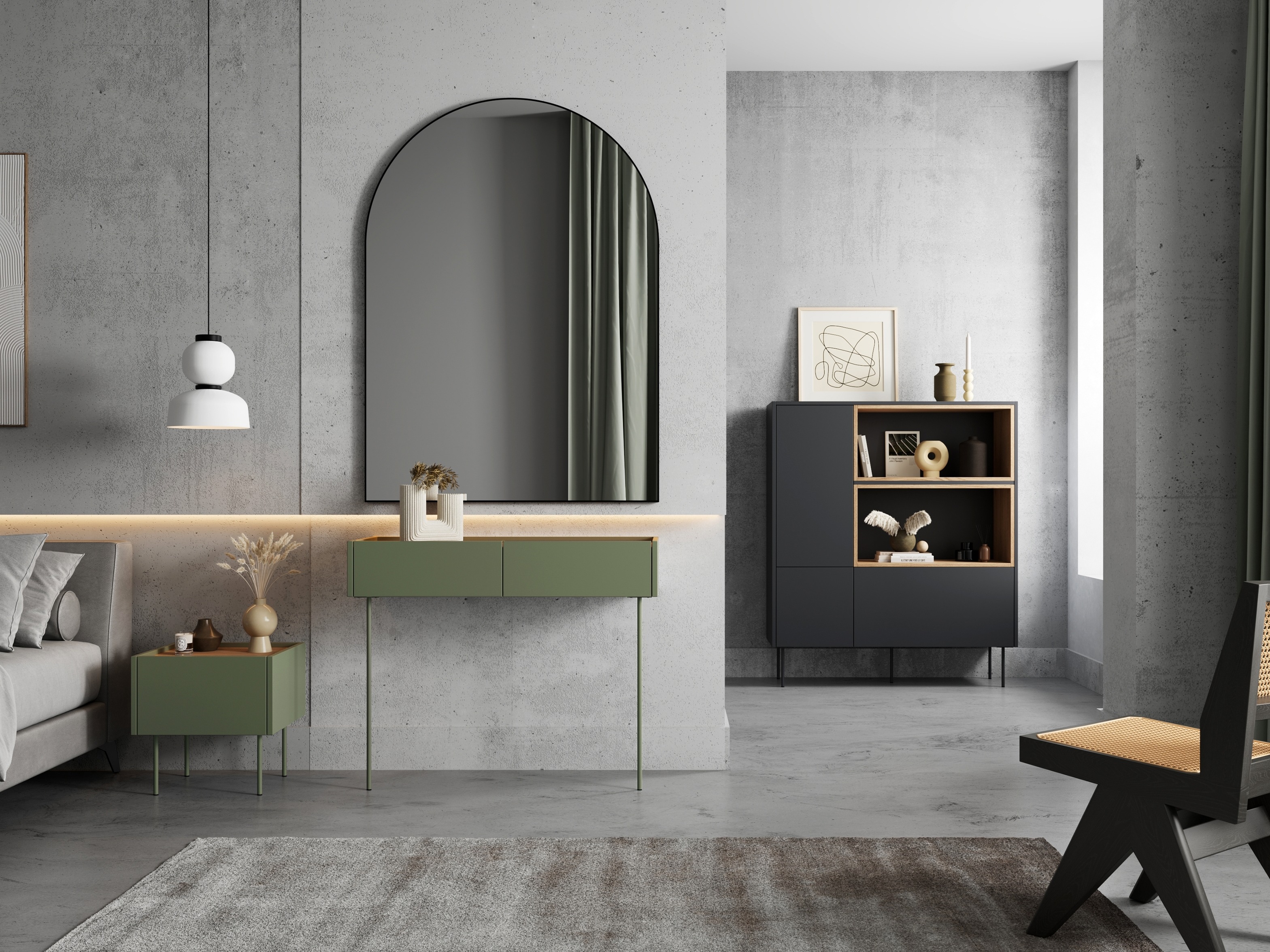 Plaukts Tivdala 112 (Ozols + Matēts melns)