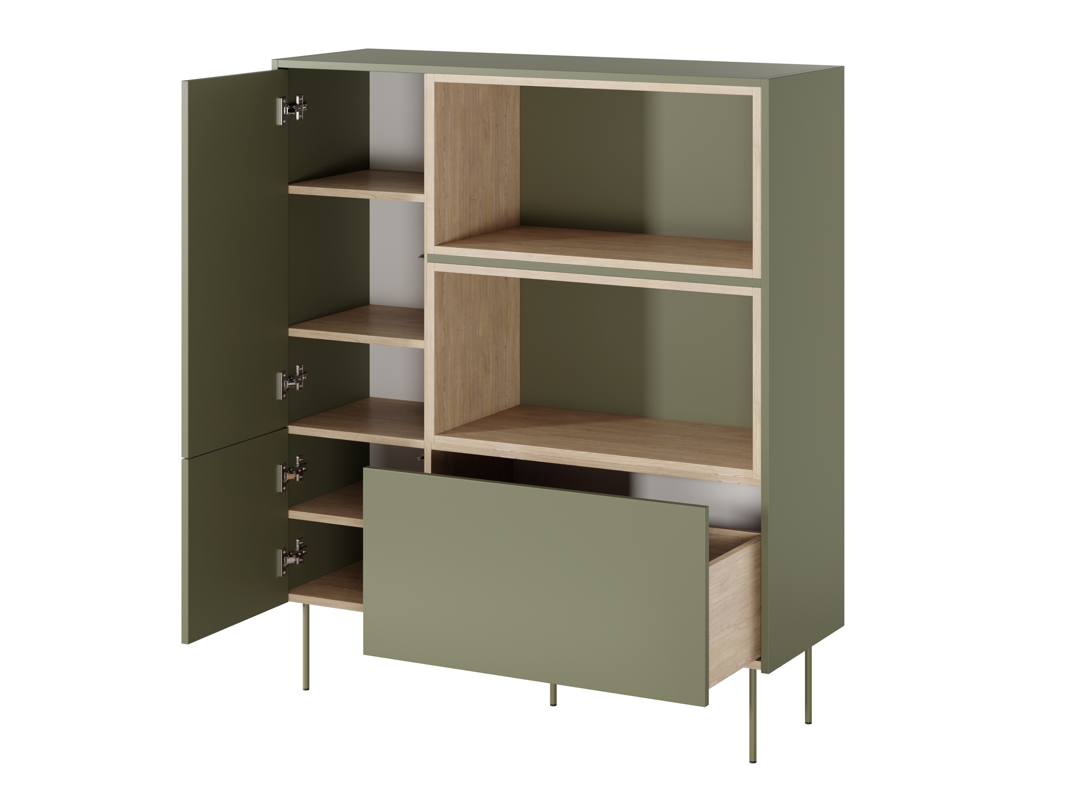 Plaukts Tivdala 112 (Ozols + Matēts zaļš)