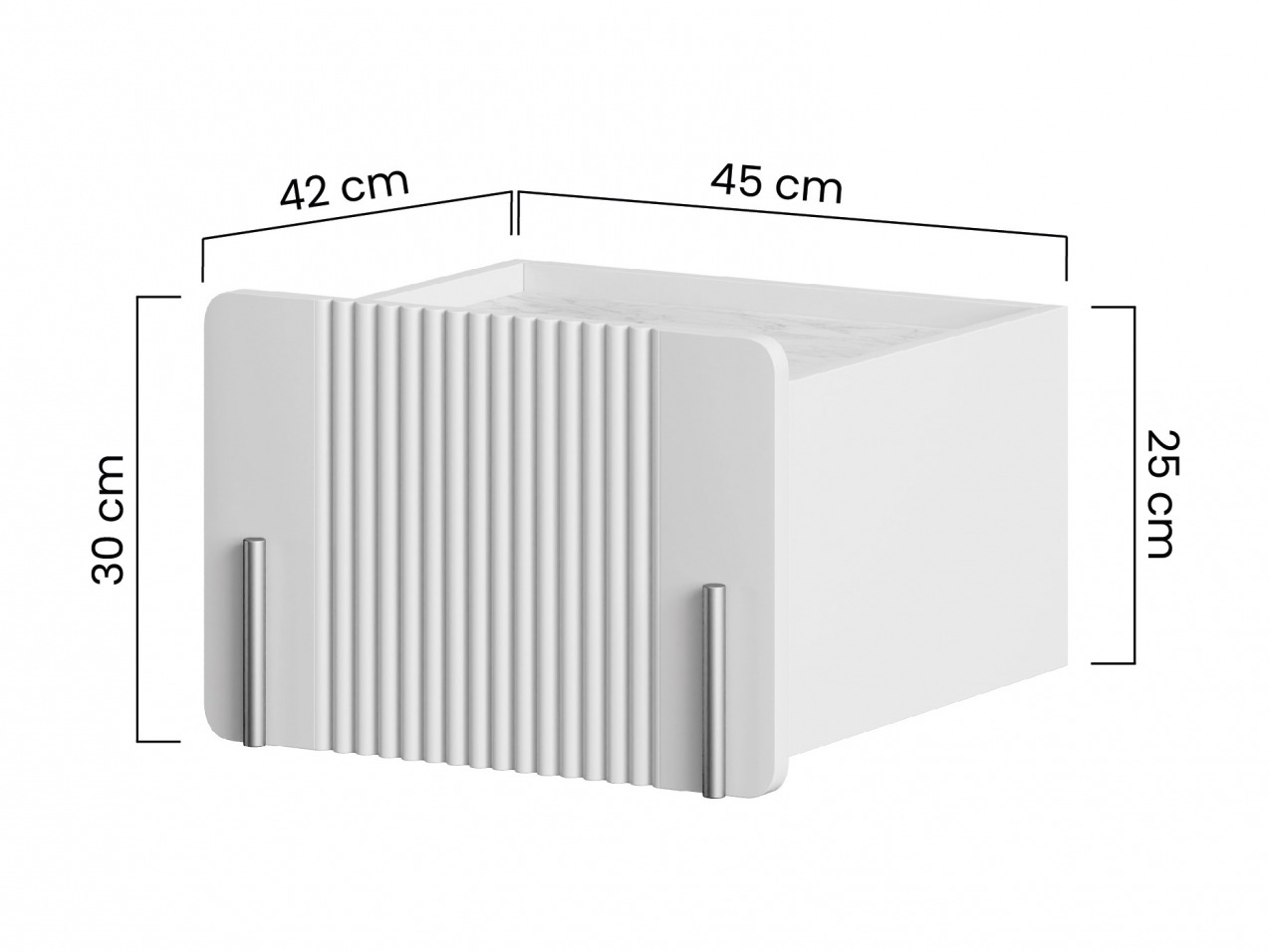 Прикроватная тумбочка Etrvero 108 (Кашемир + Белый мрамор)