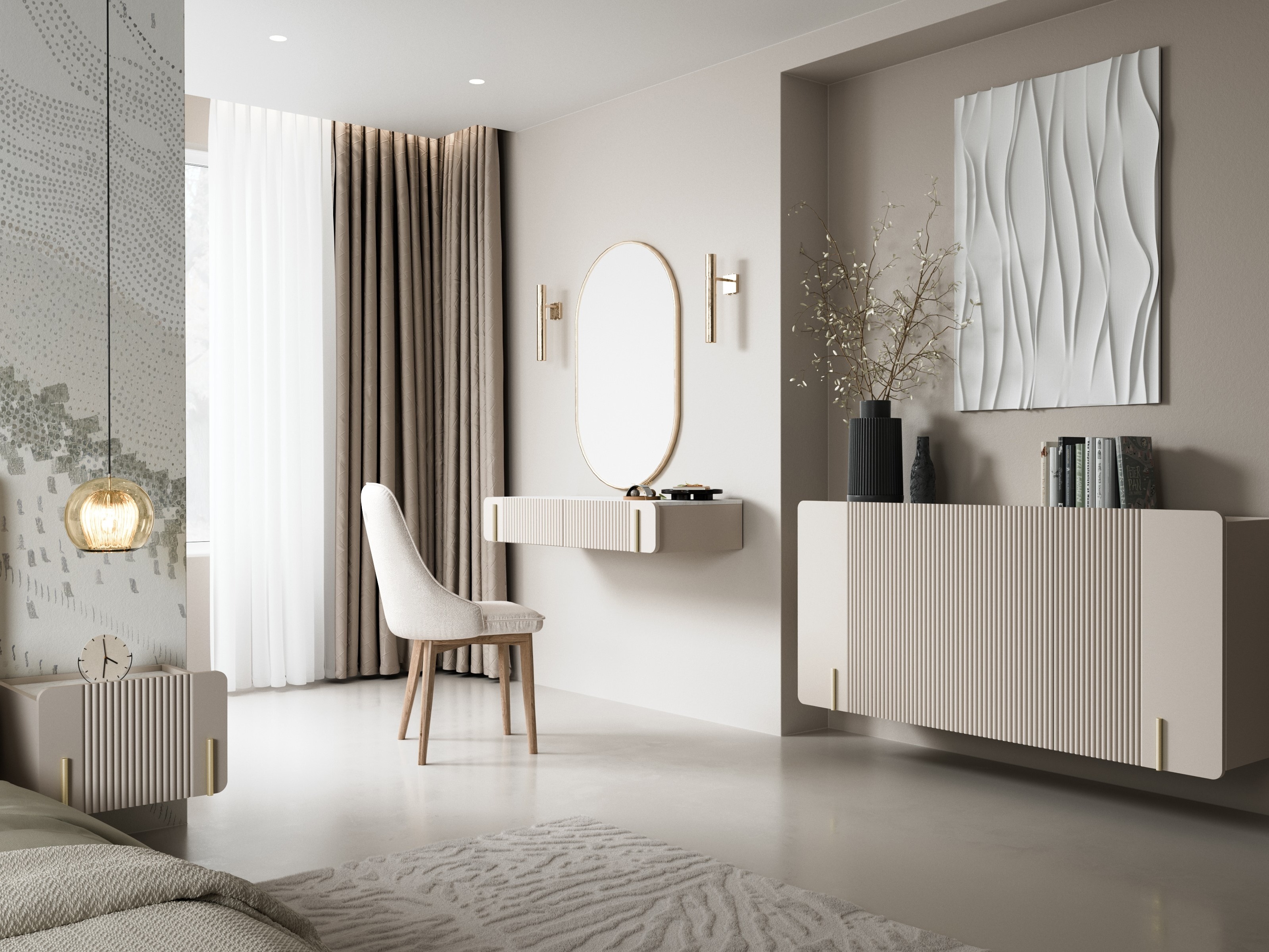 Шкафчик Etrvero 111 (Кашемир + Белый мрамор)