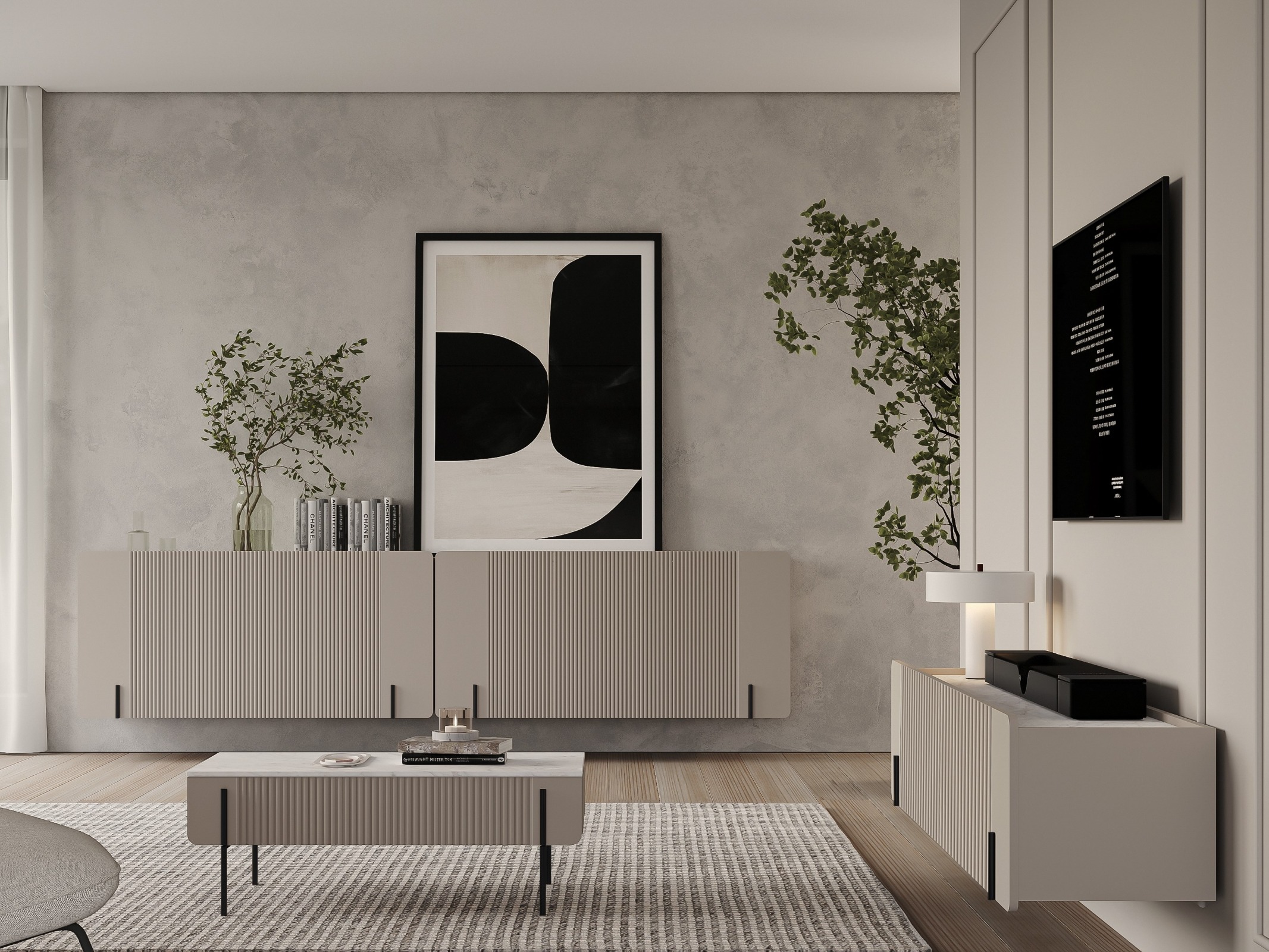 Skapis Etrvero 111 (Kašmirs + Balts marmors)