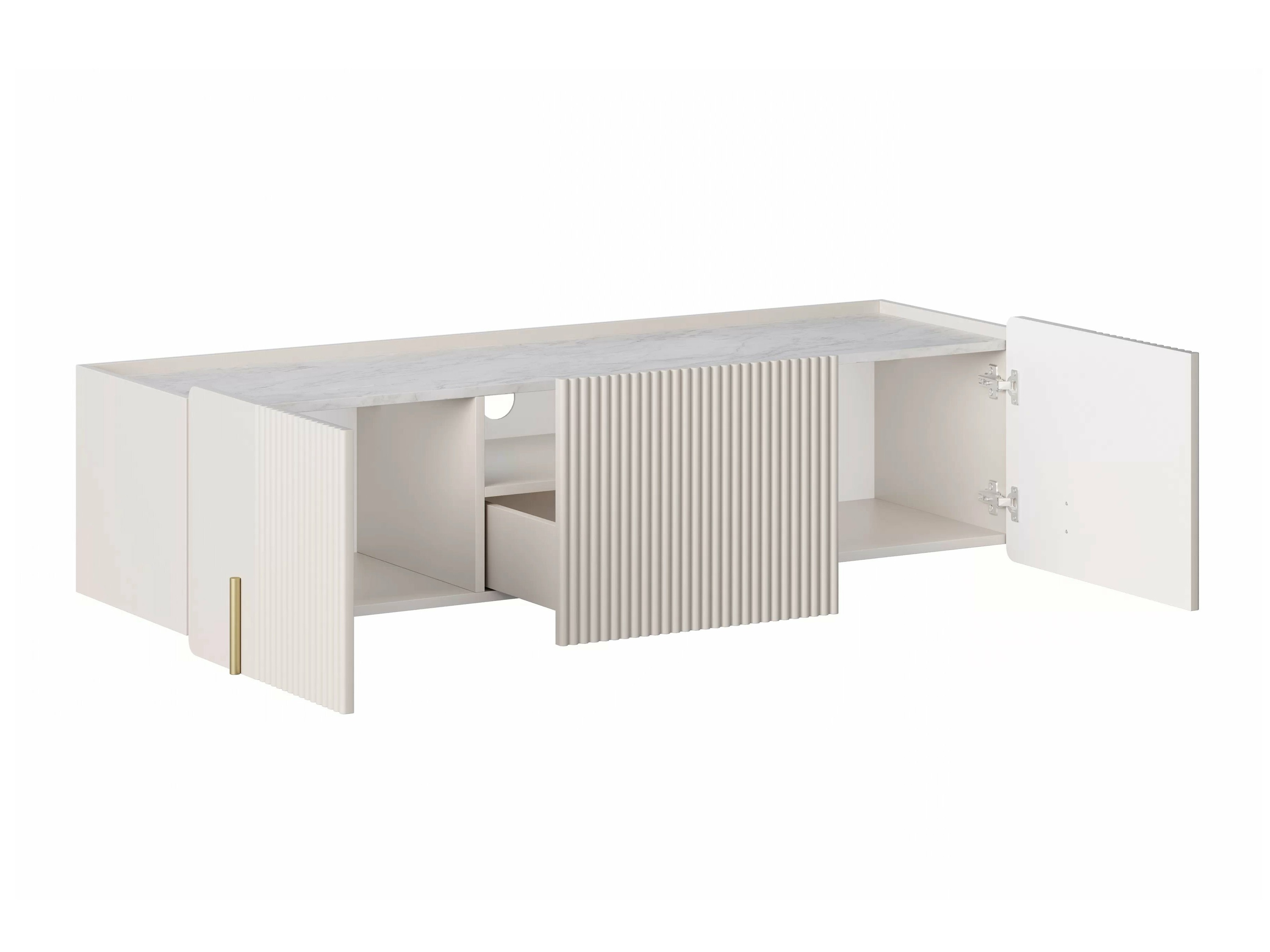 TV galds Etrvero 112 (Kašmirs + Balts marmors)