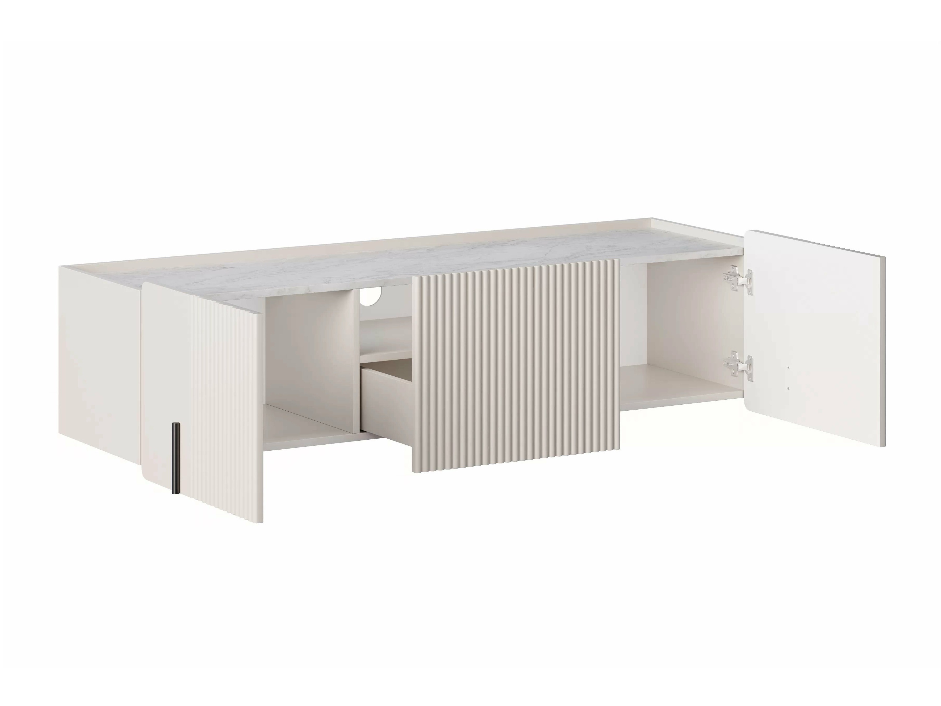 TV galds Etrvero 112 (Kašmirs + Balts marmors)