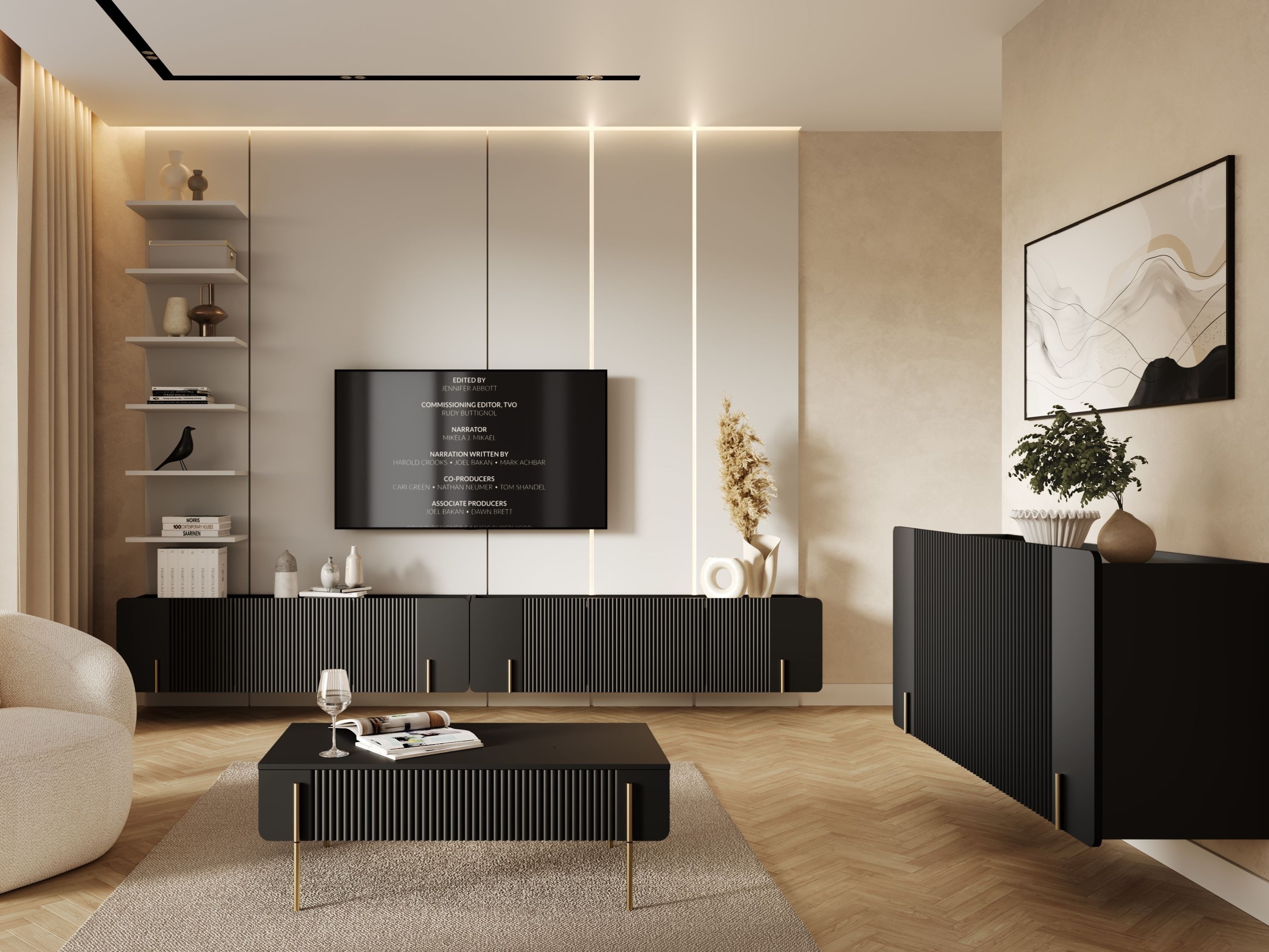 TV galds Etrvero 112 (Melns)