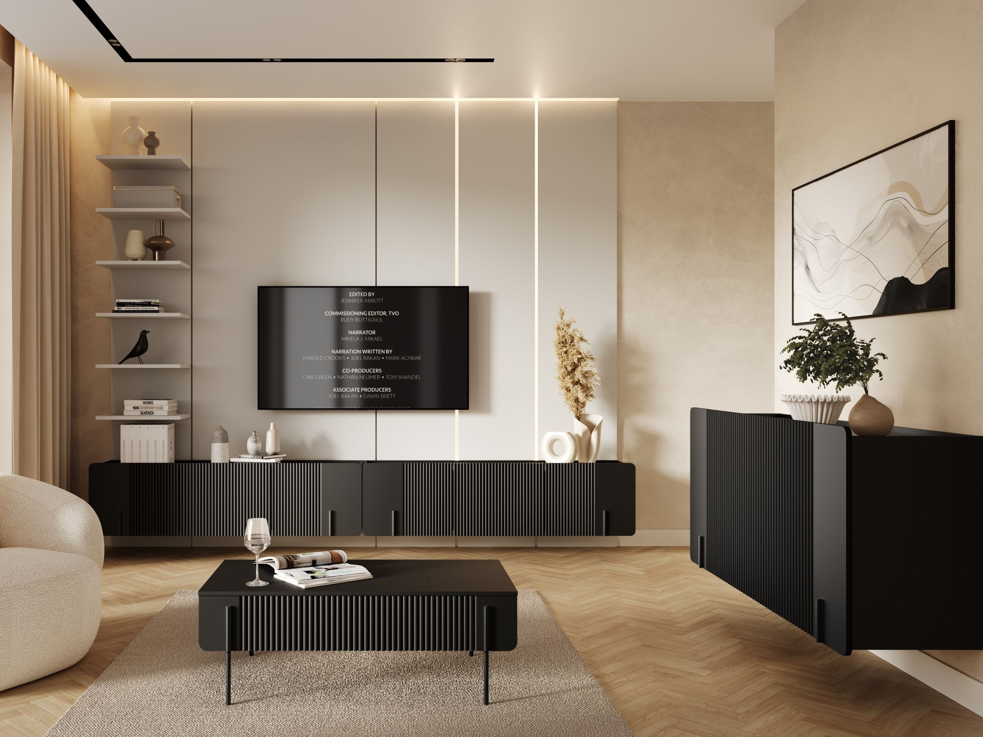 TV galds Etrvero 112 (Melns)