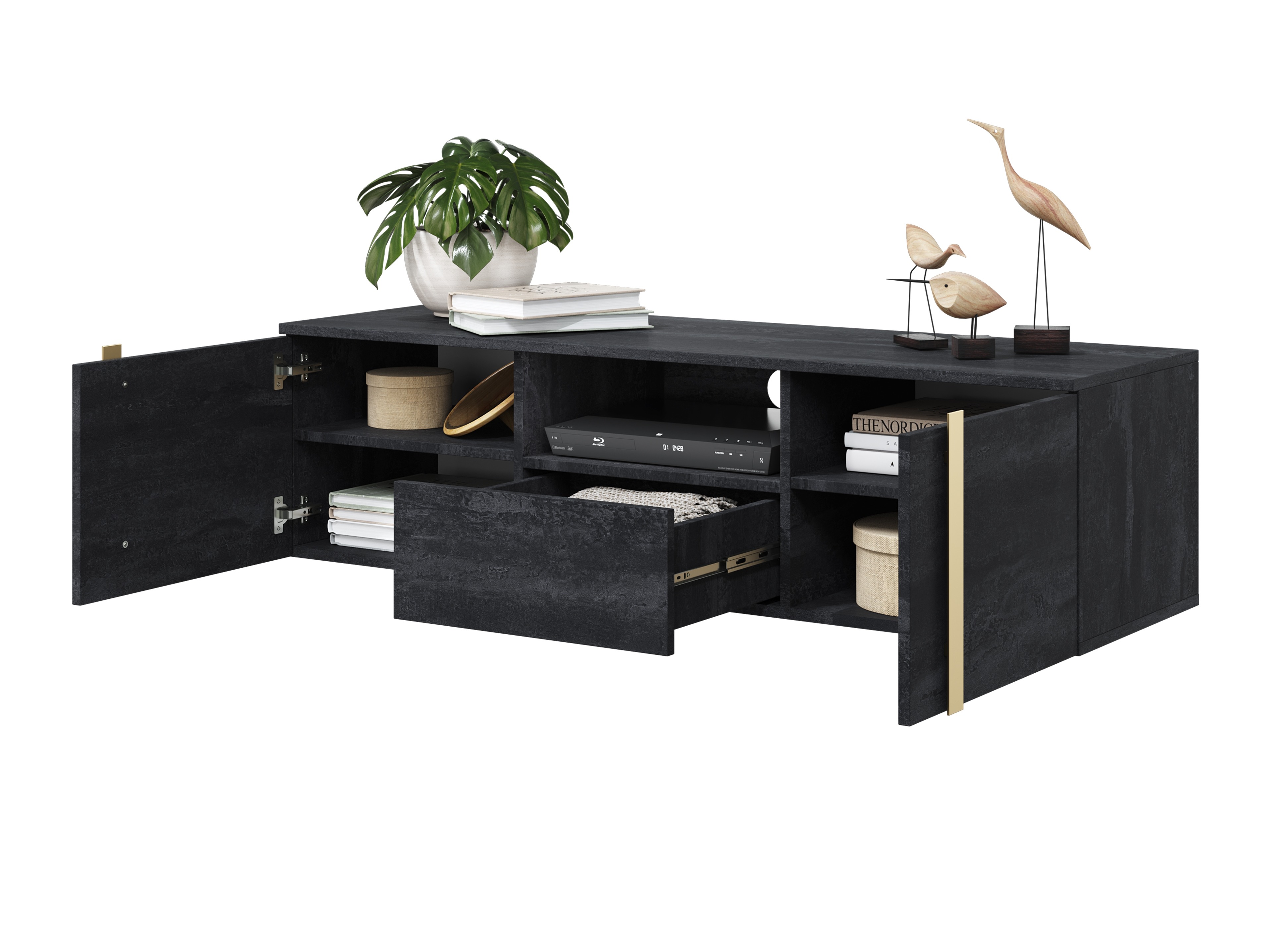 TV galds Lortesu 100 (Melns)