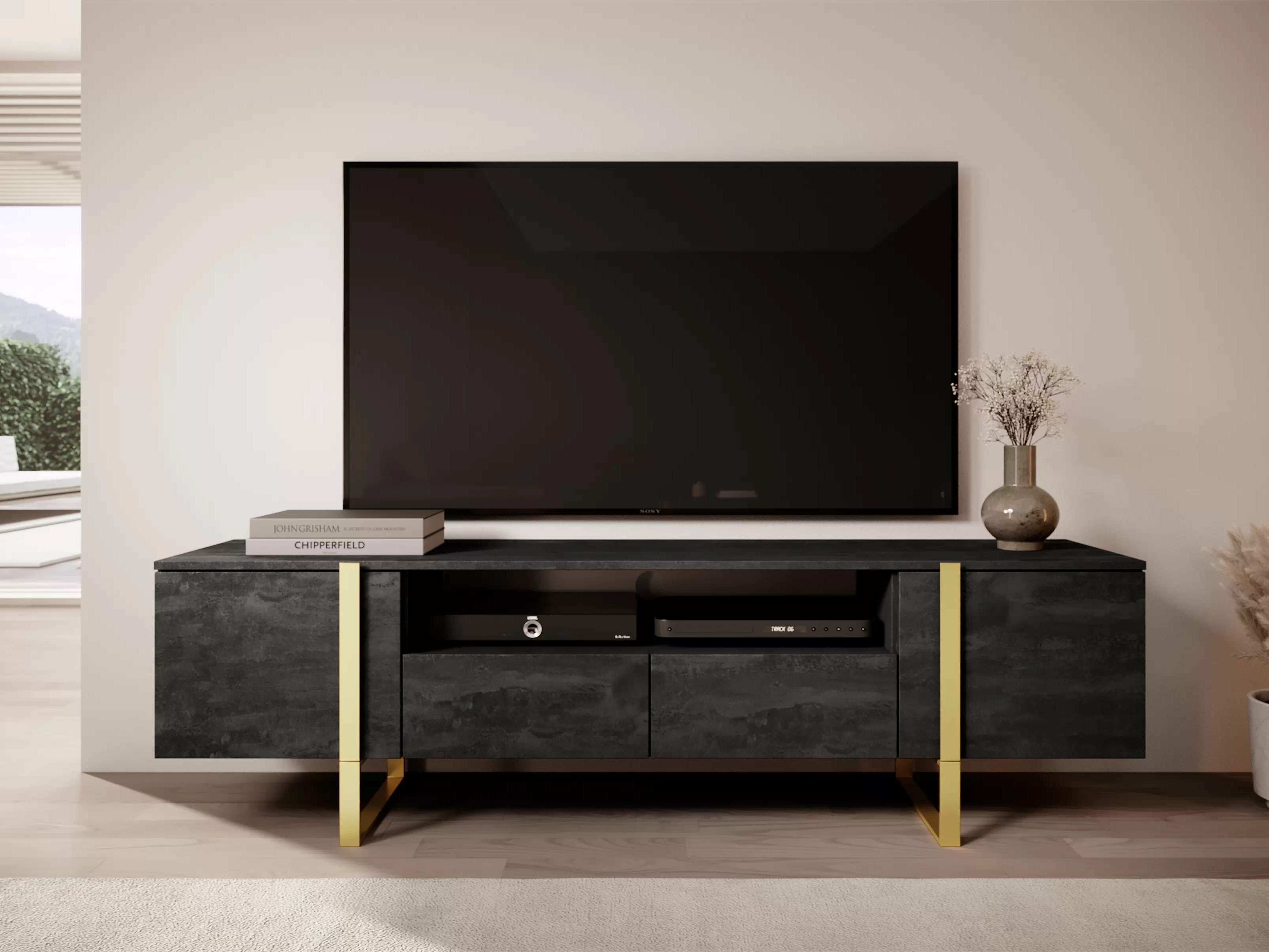 TV galds Lortesu 102 (Melns)