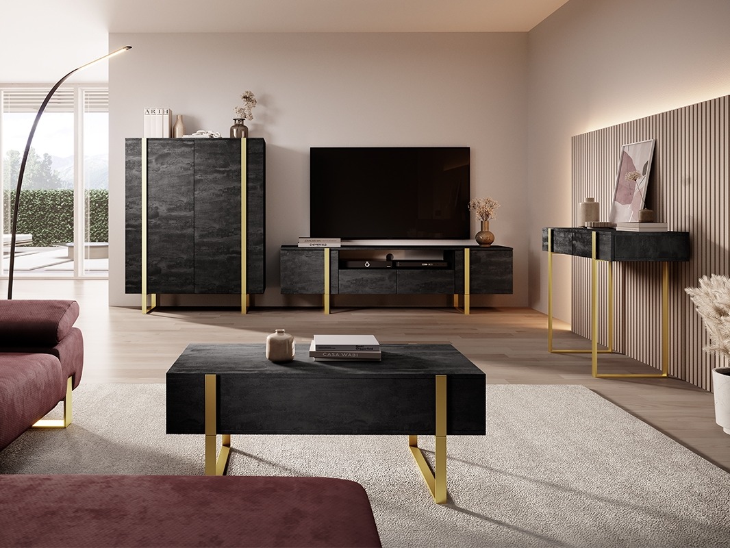 TV galds Lortesu 102 (Melns)