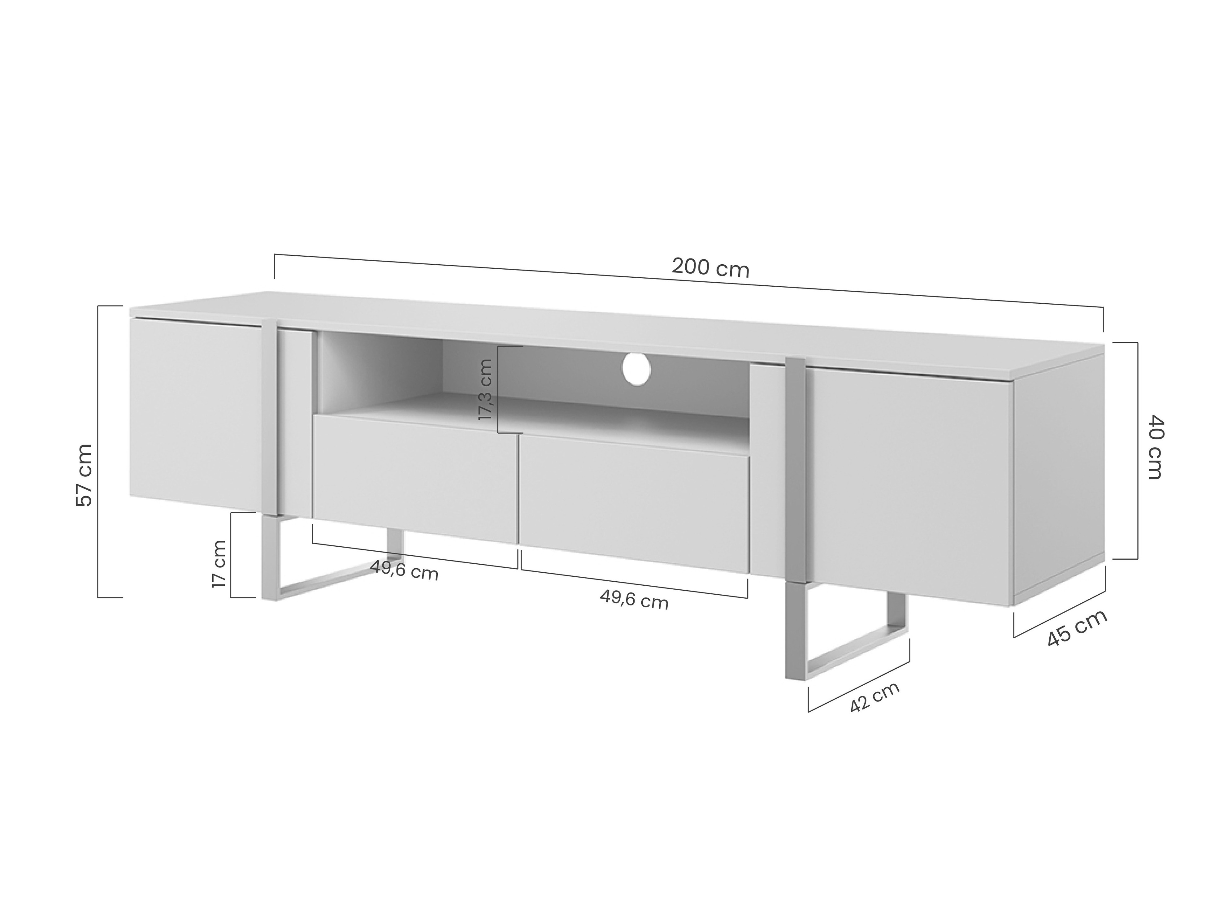 TV galds Lortesu 102 (Melns)