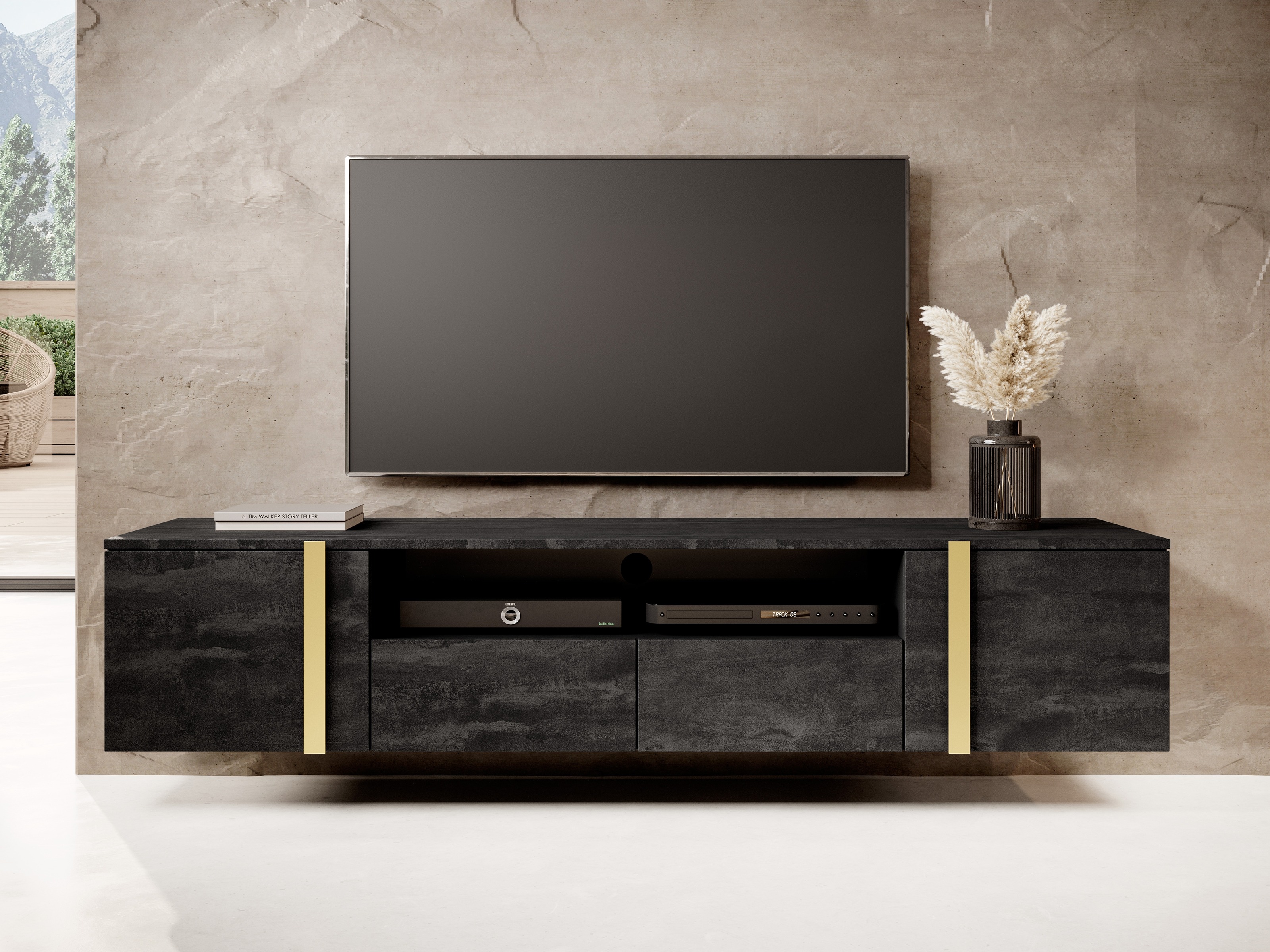 TV galds Lortesu 103 (Melns)