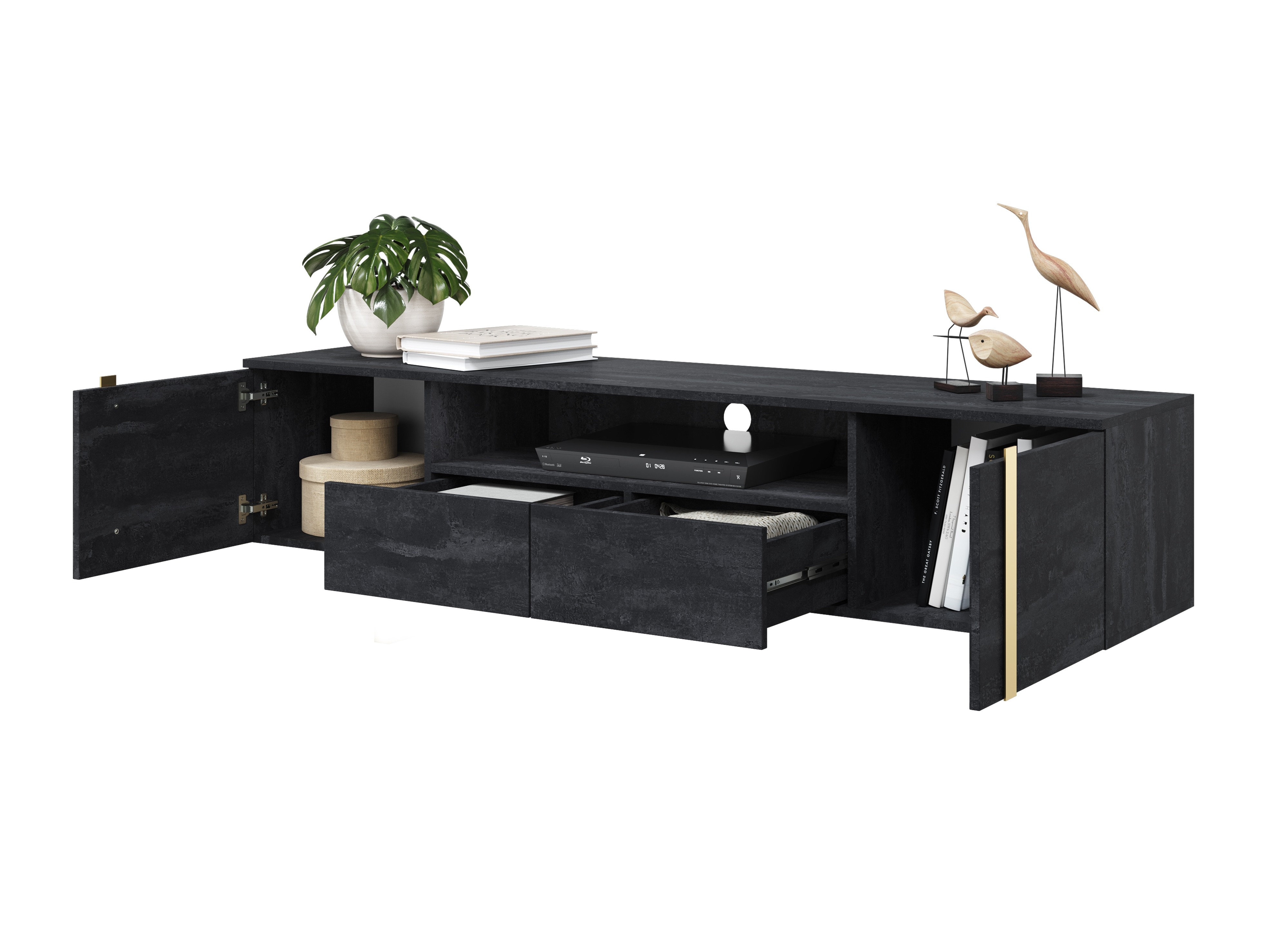 TV galds Lortesu 103 (Melns)