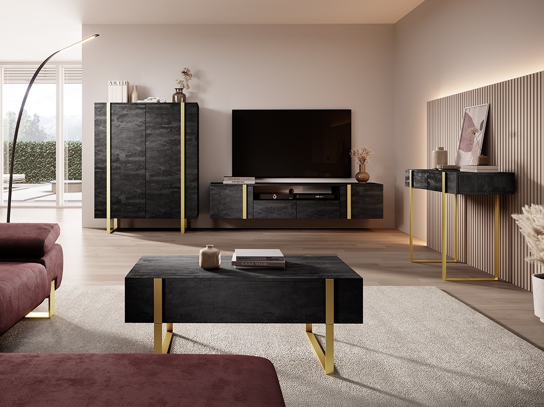 TV galds Lortesu 103 (Melns)