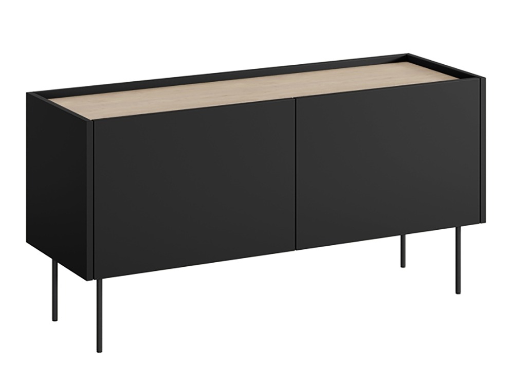 TV galds Tivdala 113 (Matēts melns + Ozols)