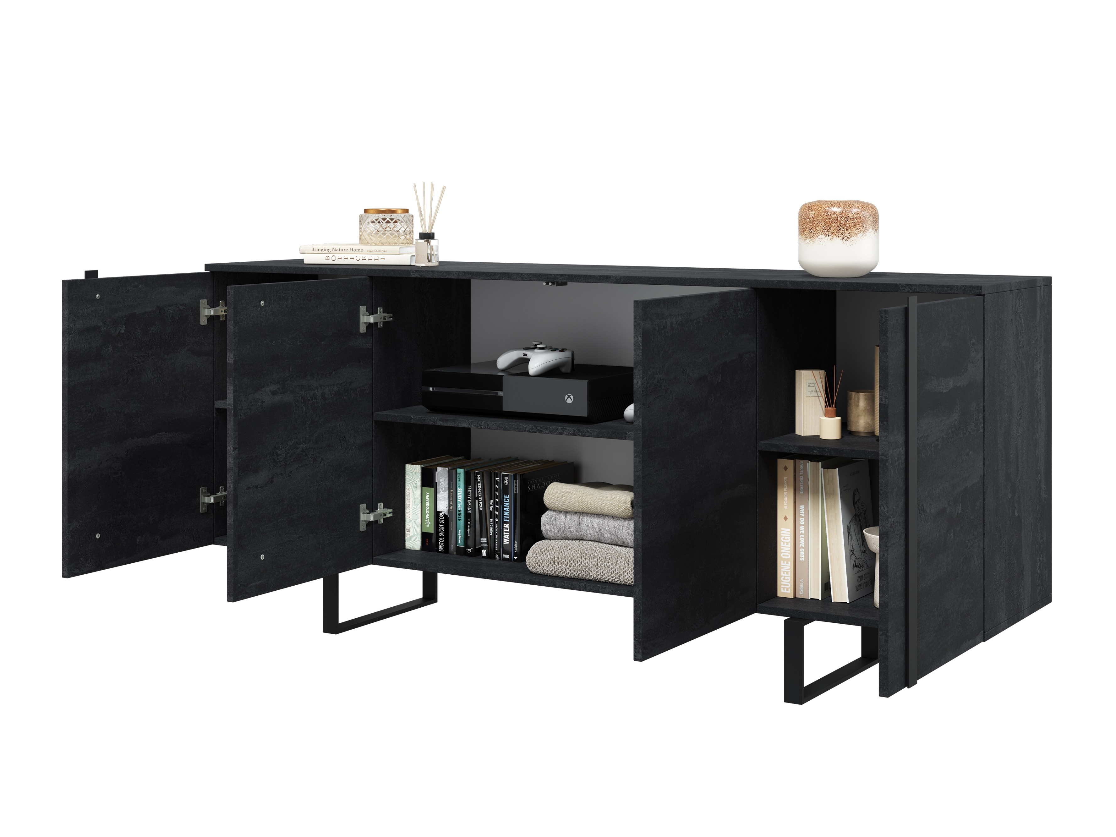 Skapis Lortesu 106 (Melns)